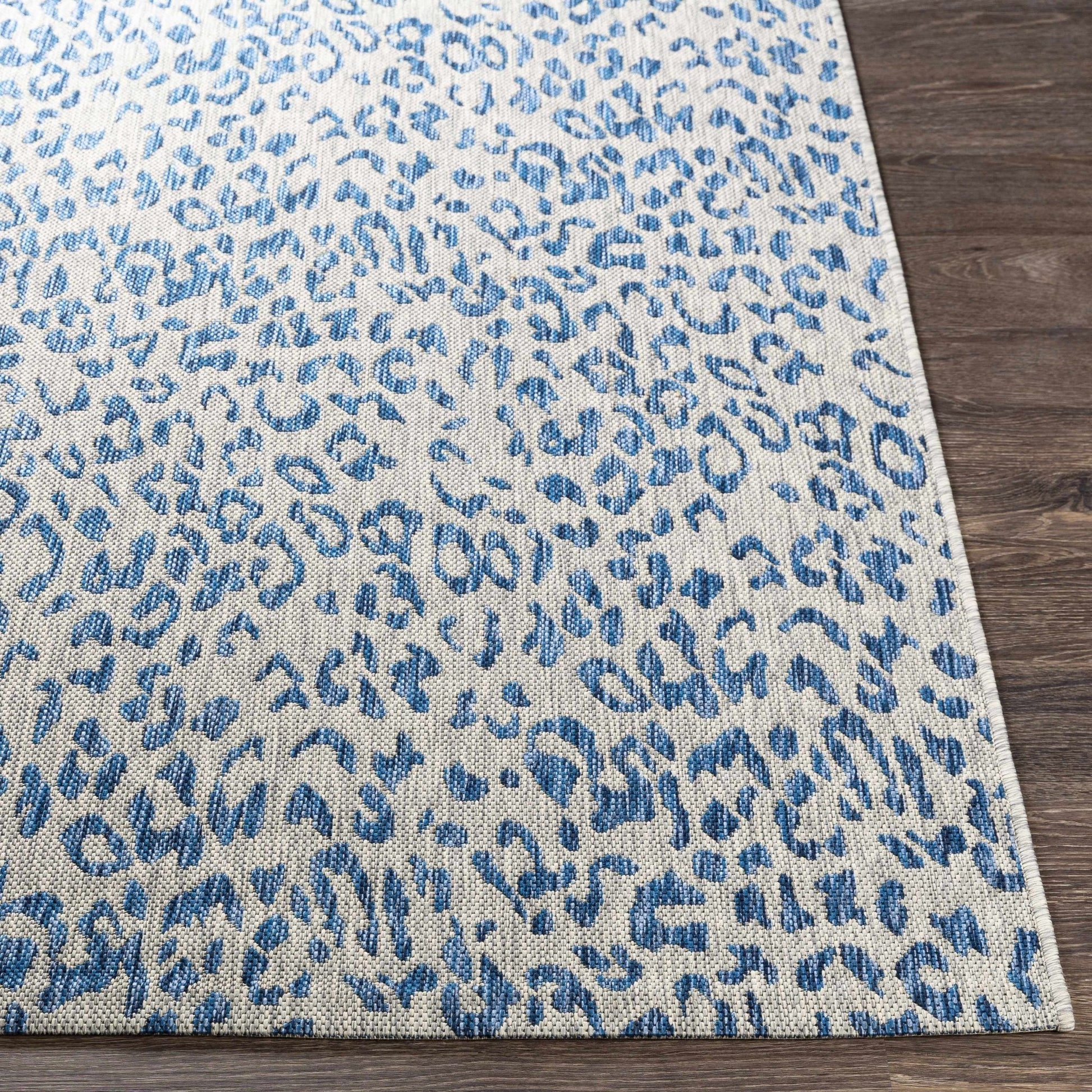 Skipsea Blue Leopard Performance Rug - Quahog Bay Bedding