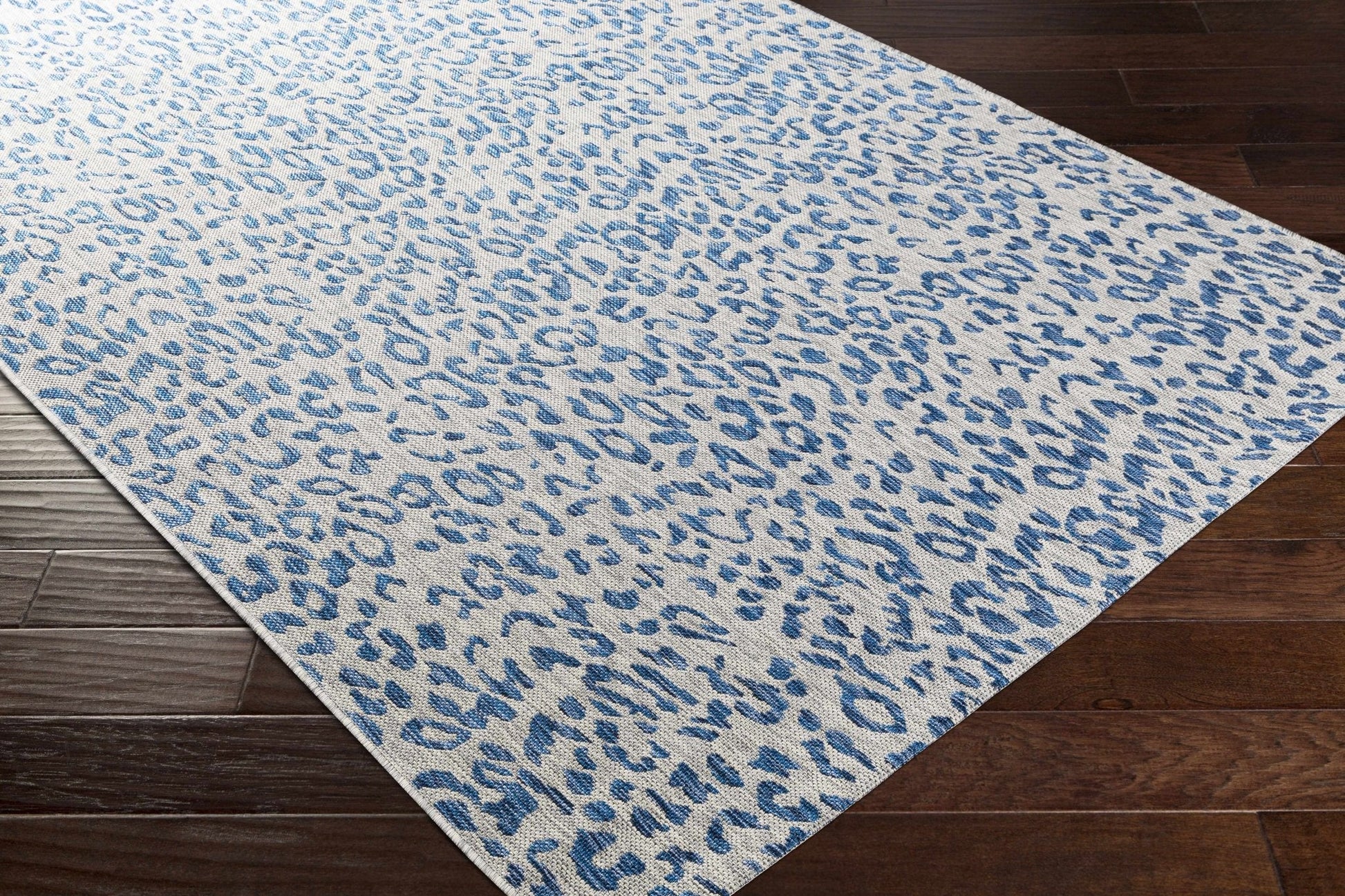 Skipsea Blue Leopard Performance Rug - Quahog Bay Bedding
