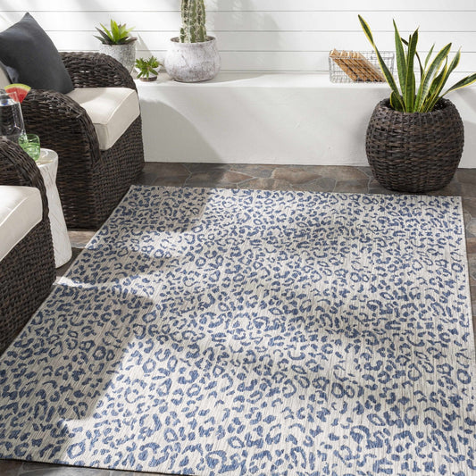 Skipsea Blue Leopard Performance Rug - Quahog Bay Bedding