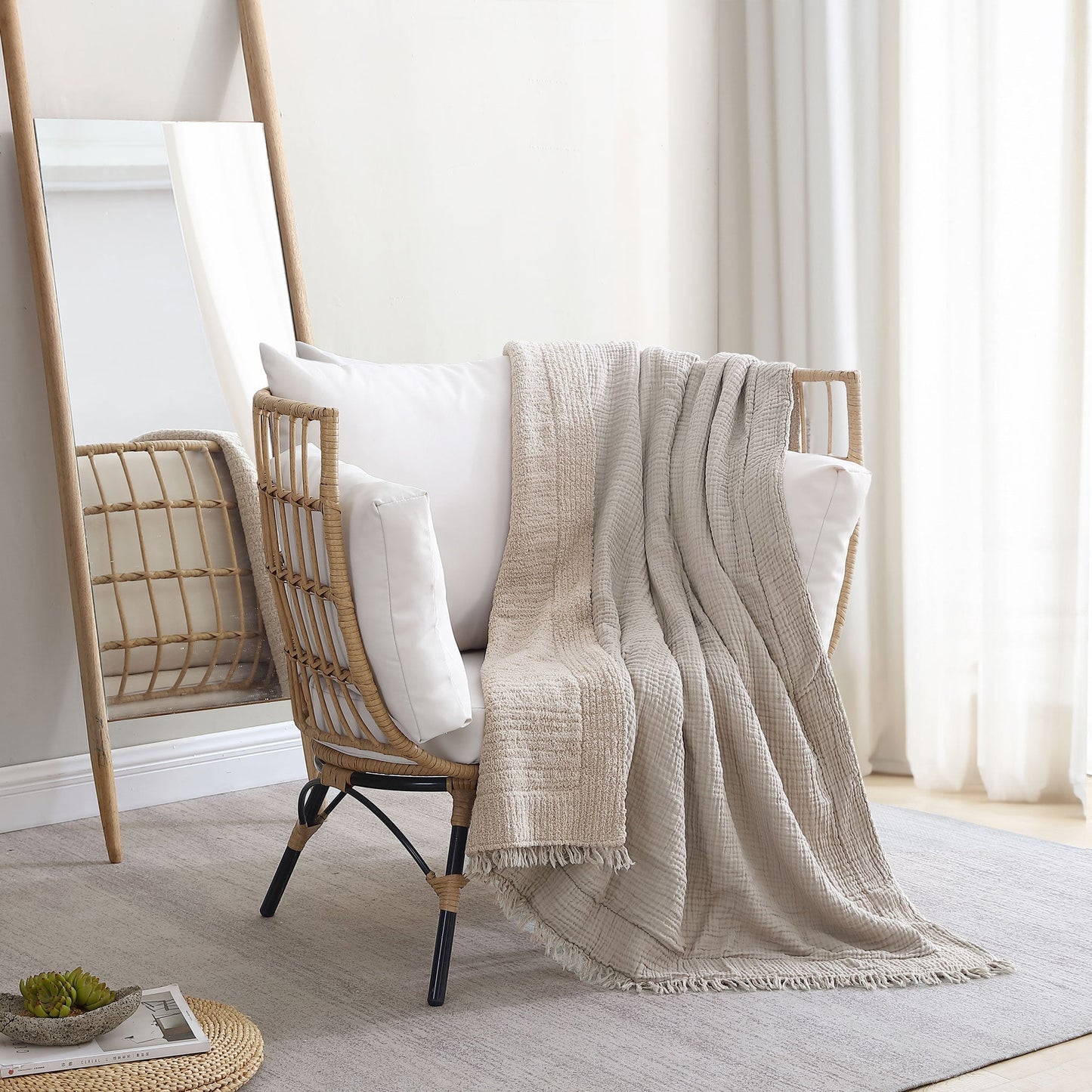 Snug Muslin Throw - Quahog Bay Bedding