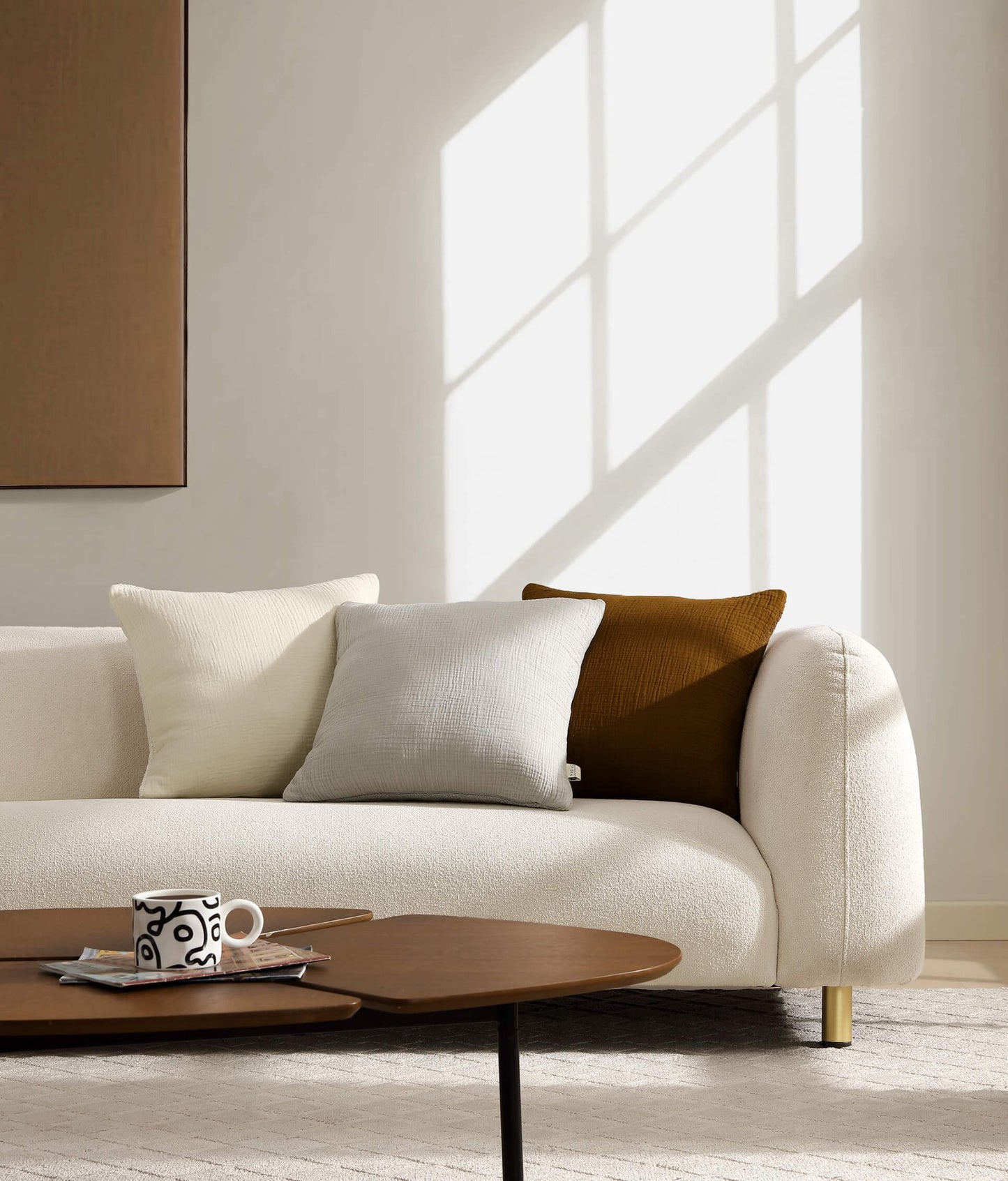 Snug Muslin Throw Pillow - Quahog Bay Bedding