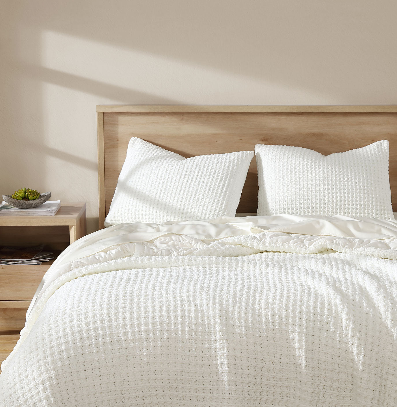 Snug Waffle + Bamboo Sham Set - Quahog Bay Bedding