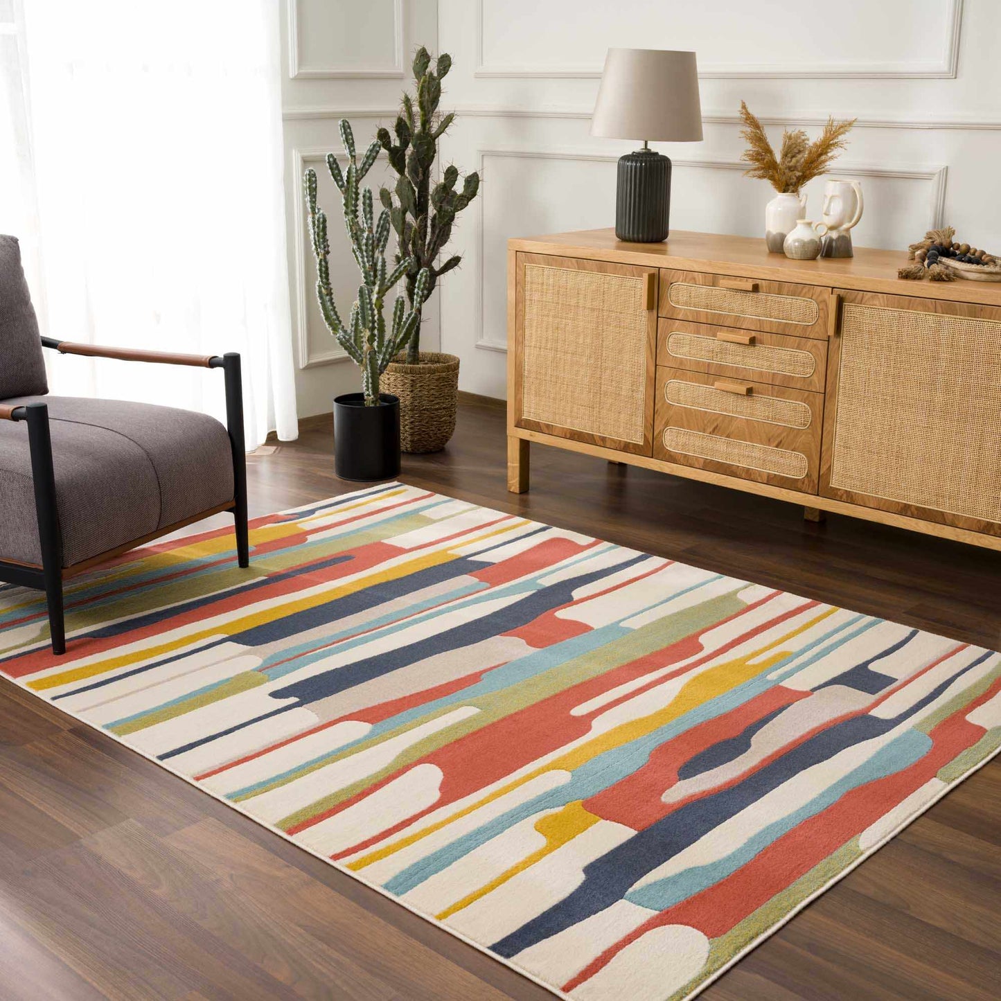 Southfields Colorful Modern Area Carpet - Medium Pile - Contemporary Rug - Quahog Bay Bedding