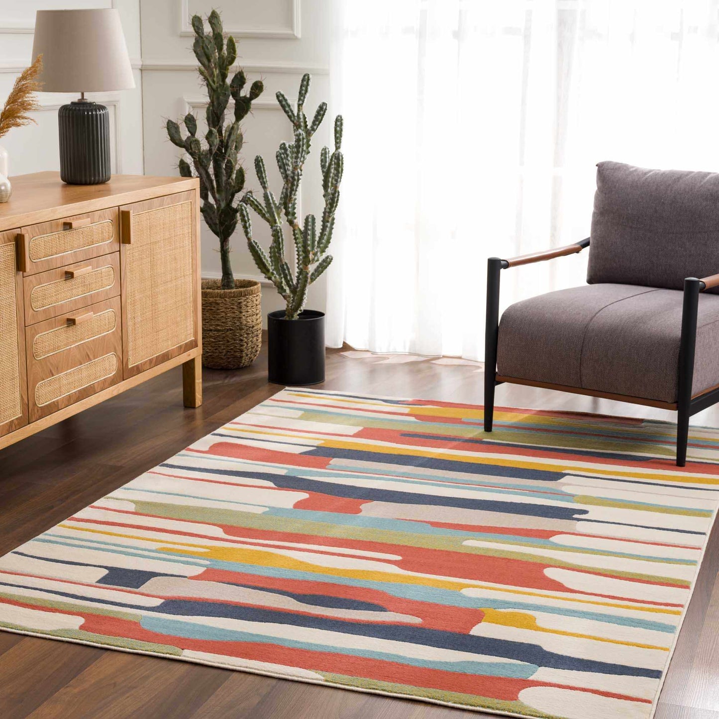 Southfields Colorful Modern Area Carpet - Medium Pile - Contemporary Rug - Quahog Bay Bedding