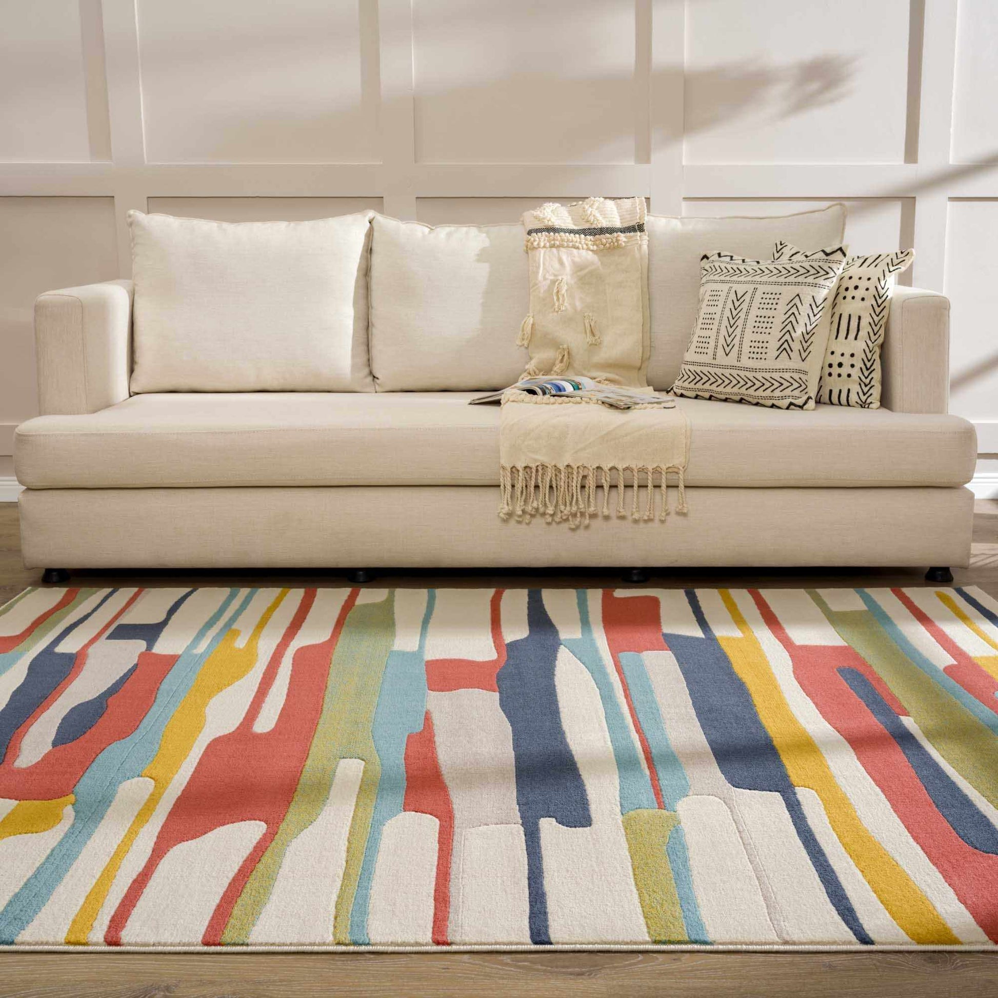 Southfields Colorful Modern Area Carpet - Medium Pile - Contemporary Rug - Quahog Bay Bedding