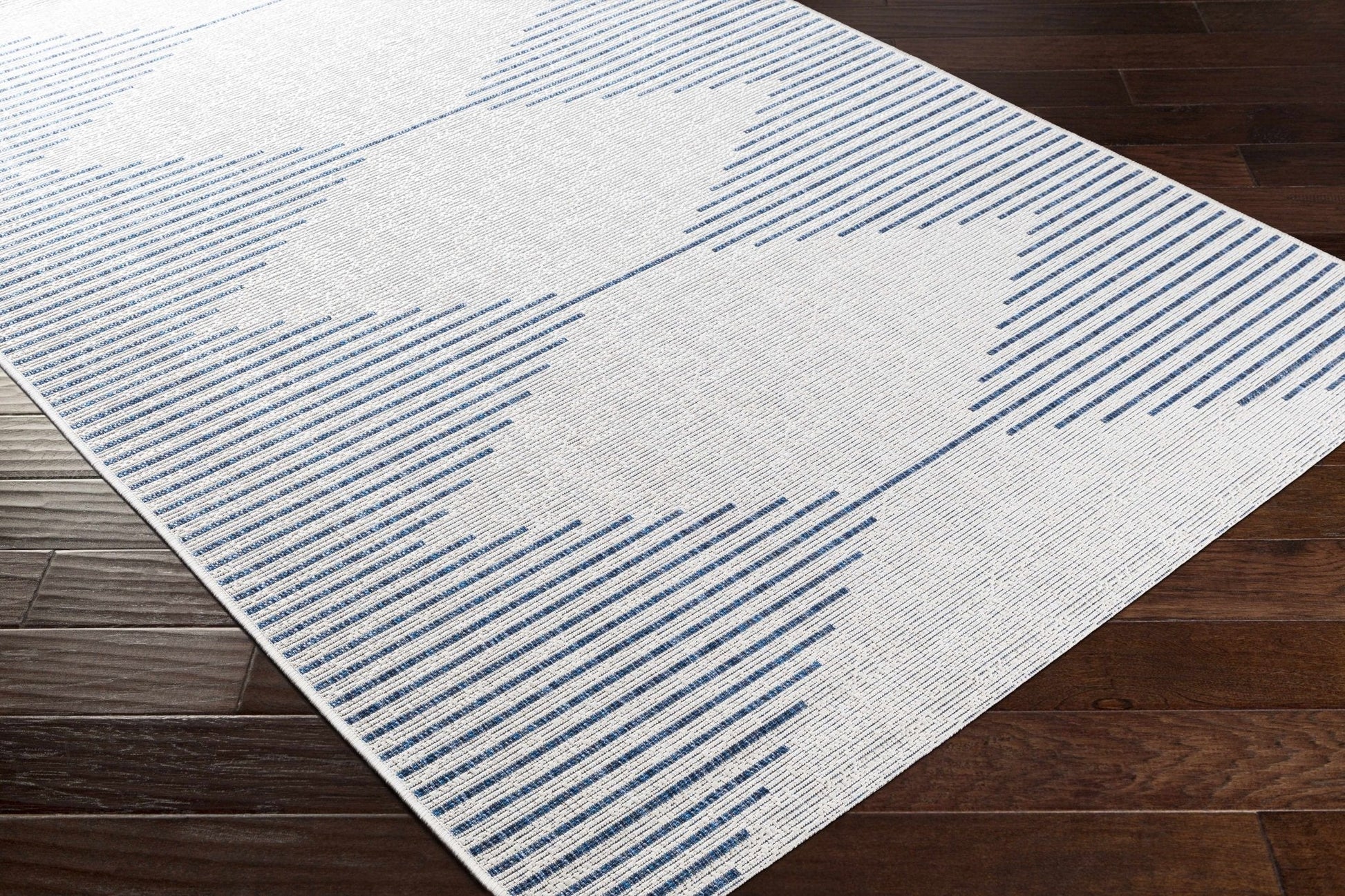 Stephan Blue & Cream Outdoor Rug - Quahog Bay Bedding