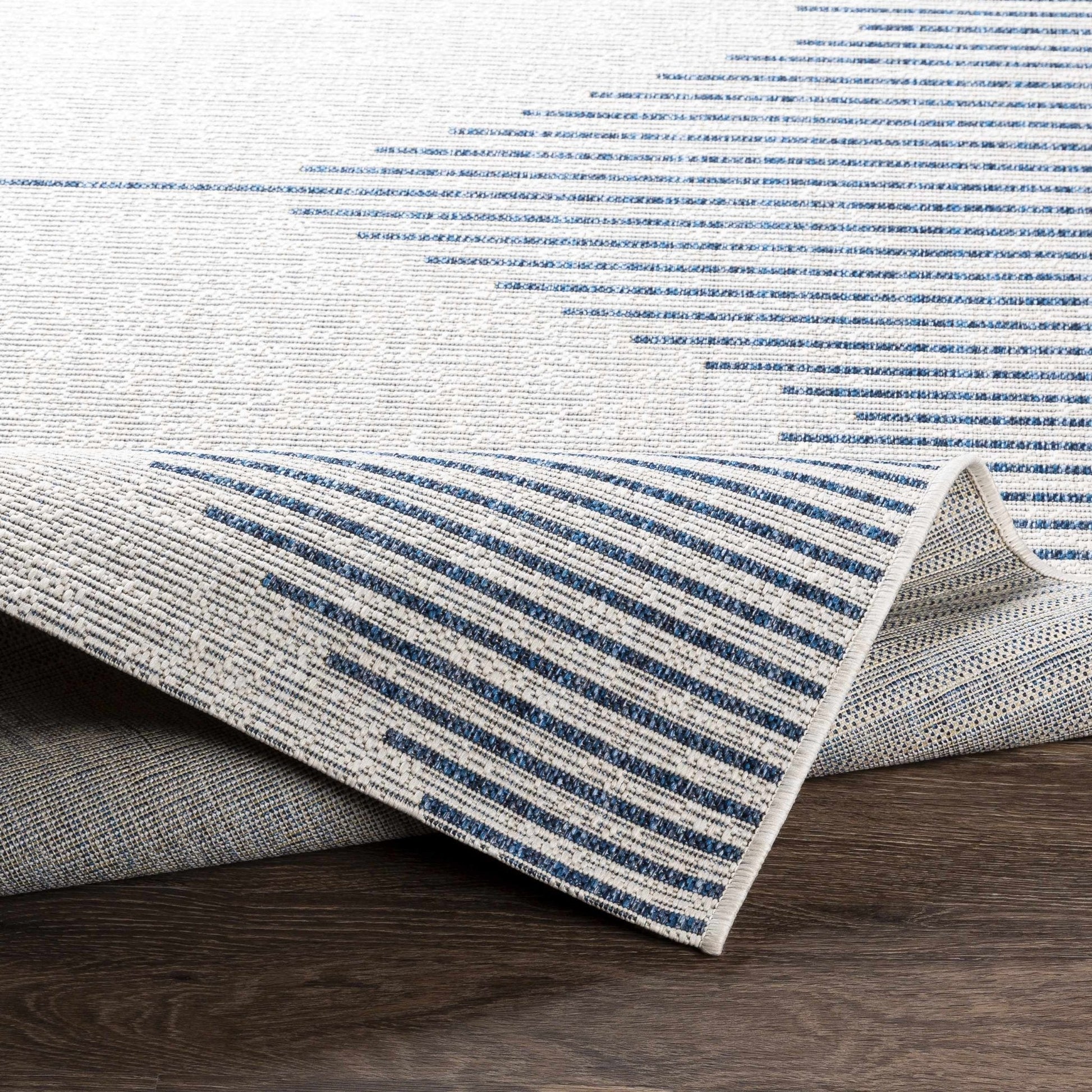 Stephan Blue & Cream Outdoor Rug - Quahog Bay Bedding
