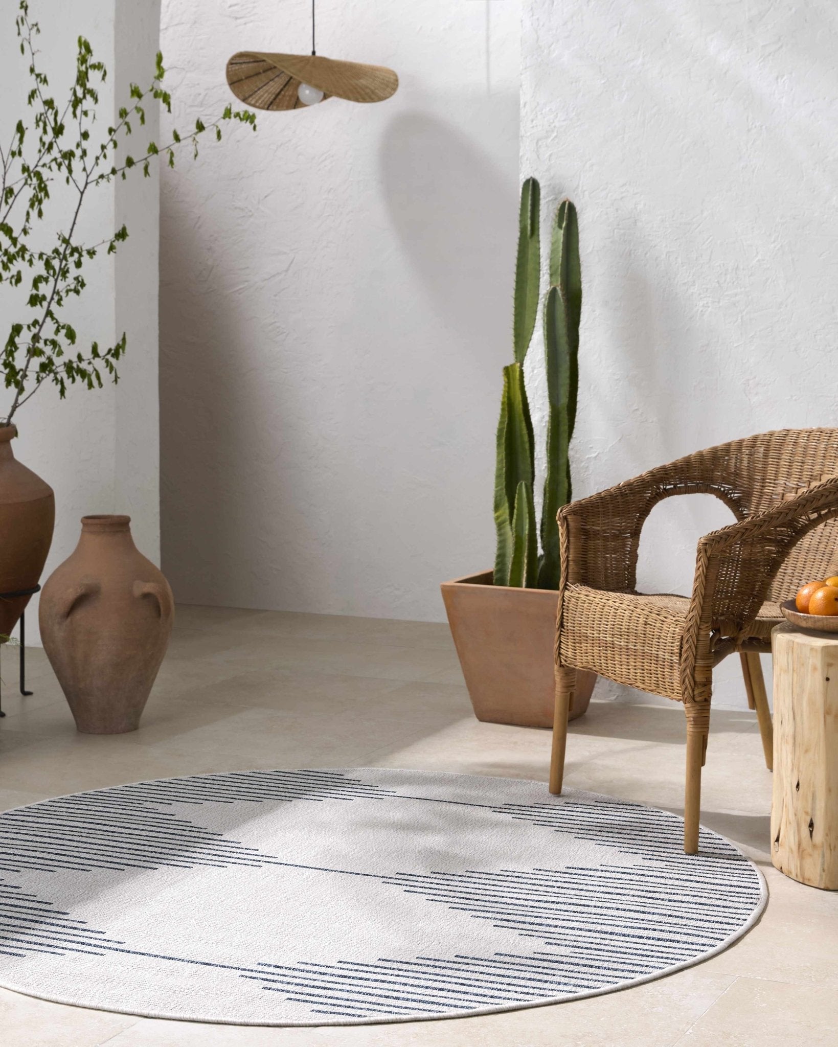 Stephan Blue & Cream Outdoor Rug - Quahog Bay Bedding