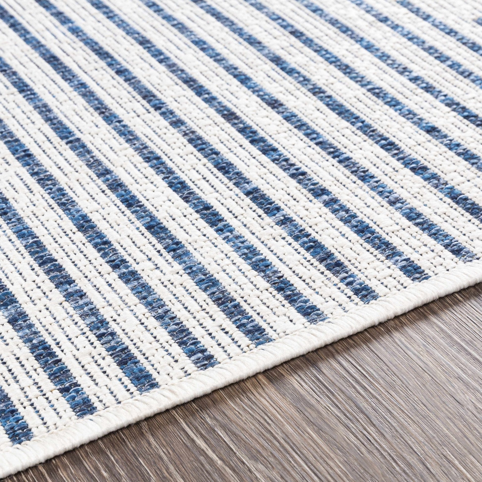 Stephan Blue & Cream Outdoor Rug - Quahog Bay Bedding