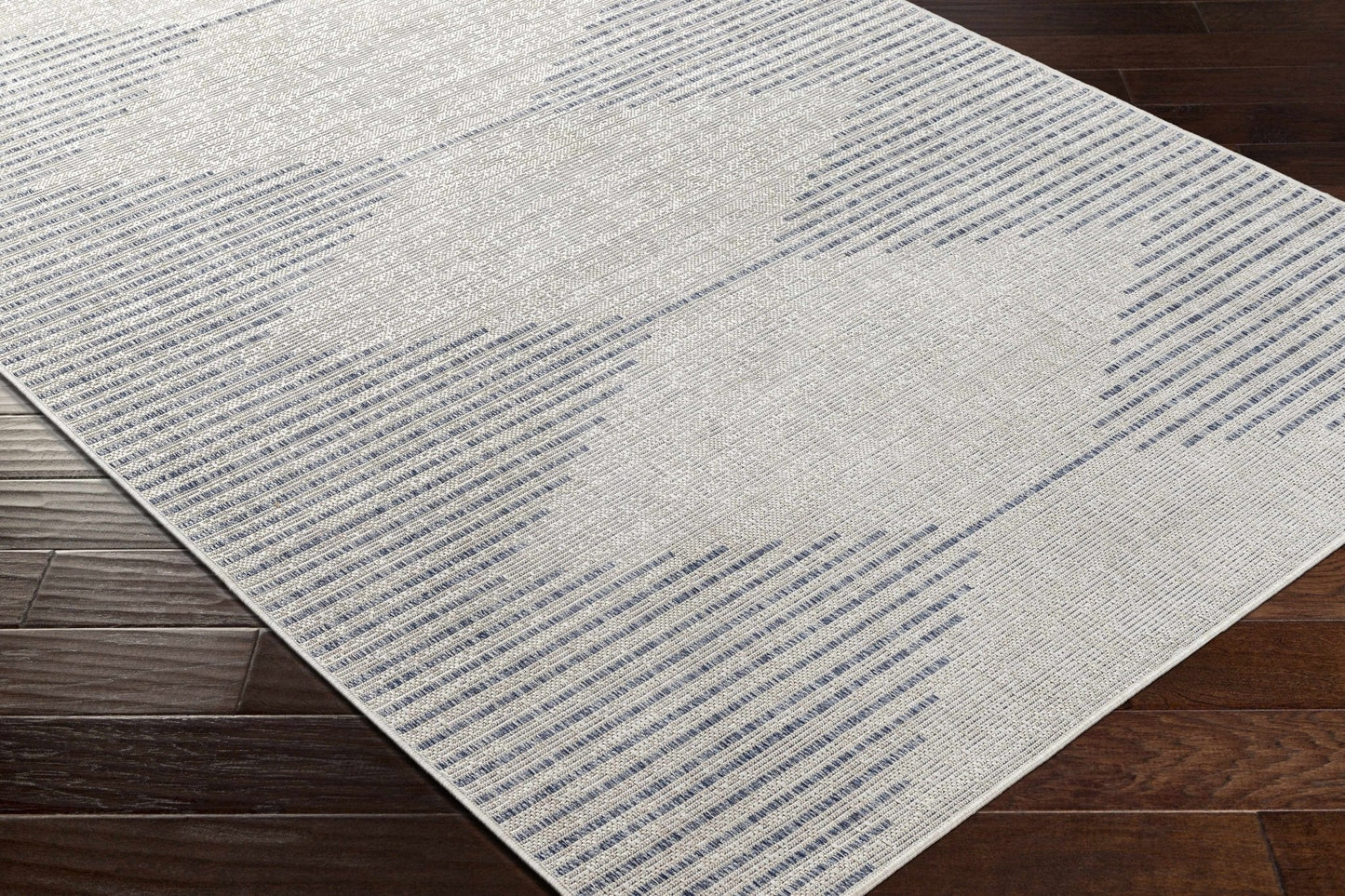 Stephan Gray & Blue Outdoor Rug - Quahog Bay Bedding