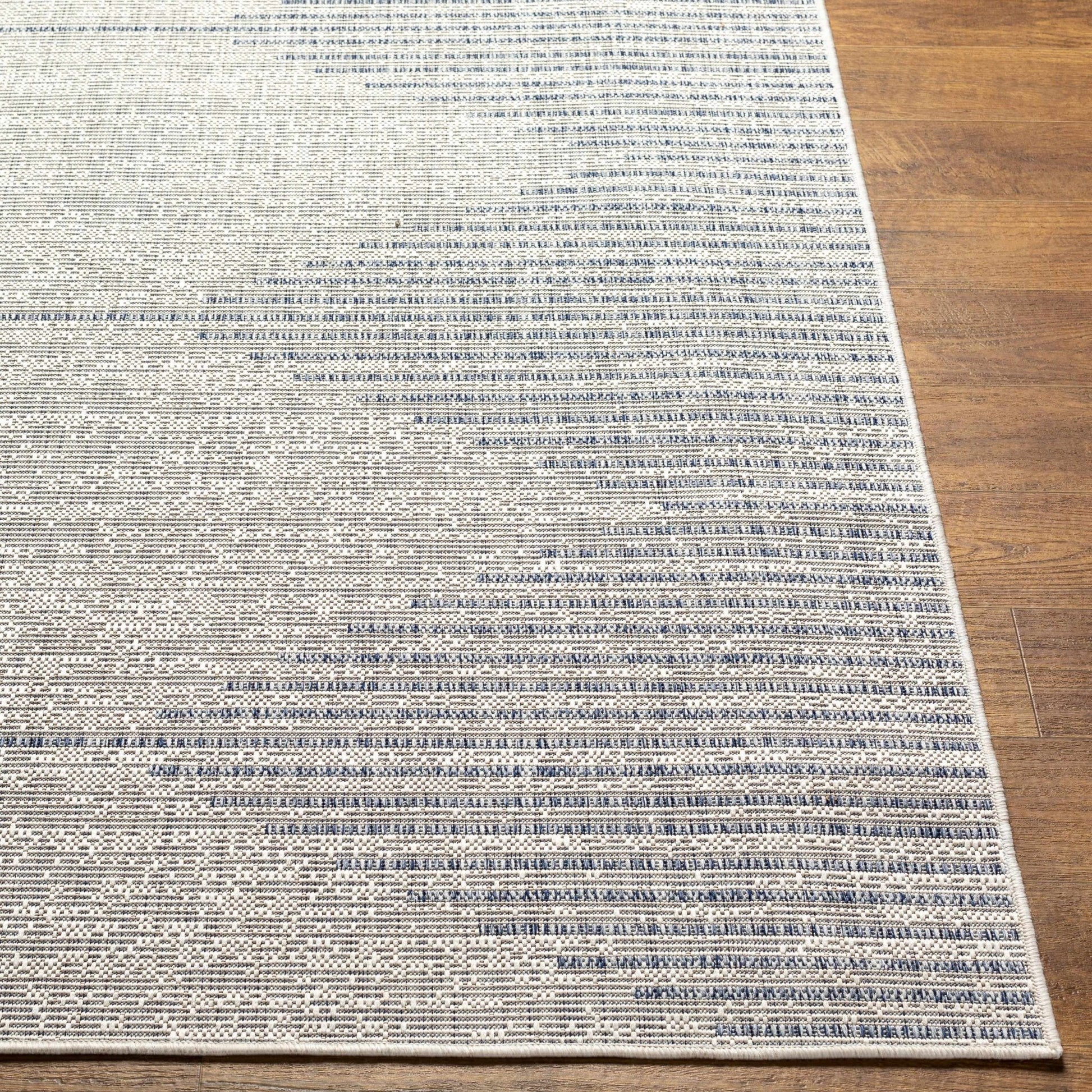 Stephan Gray & Blue Outdoor Rug - Quahog Bay Bedding