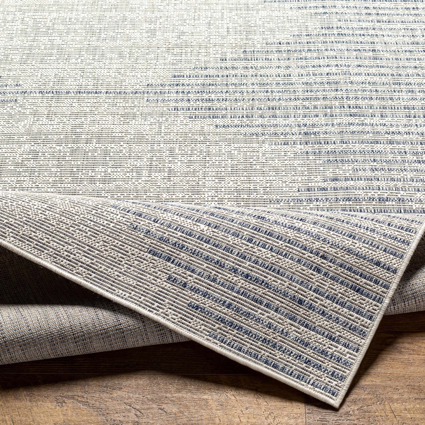 Stephan Gray & Blue Outdoor Rug - Quahog Bay Bedding