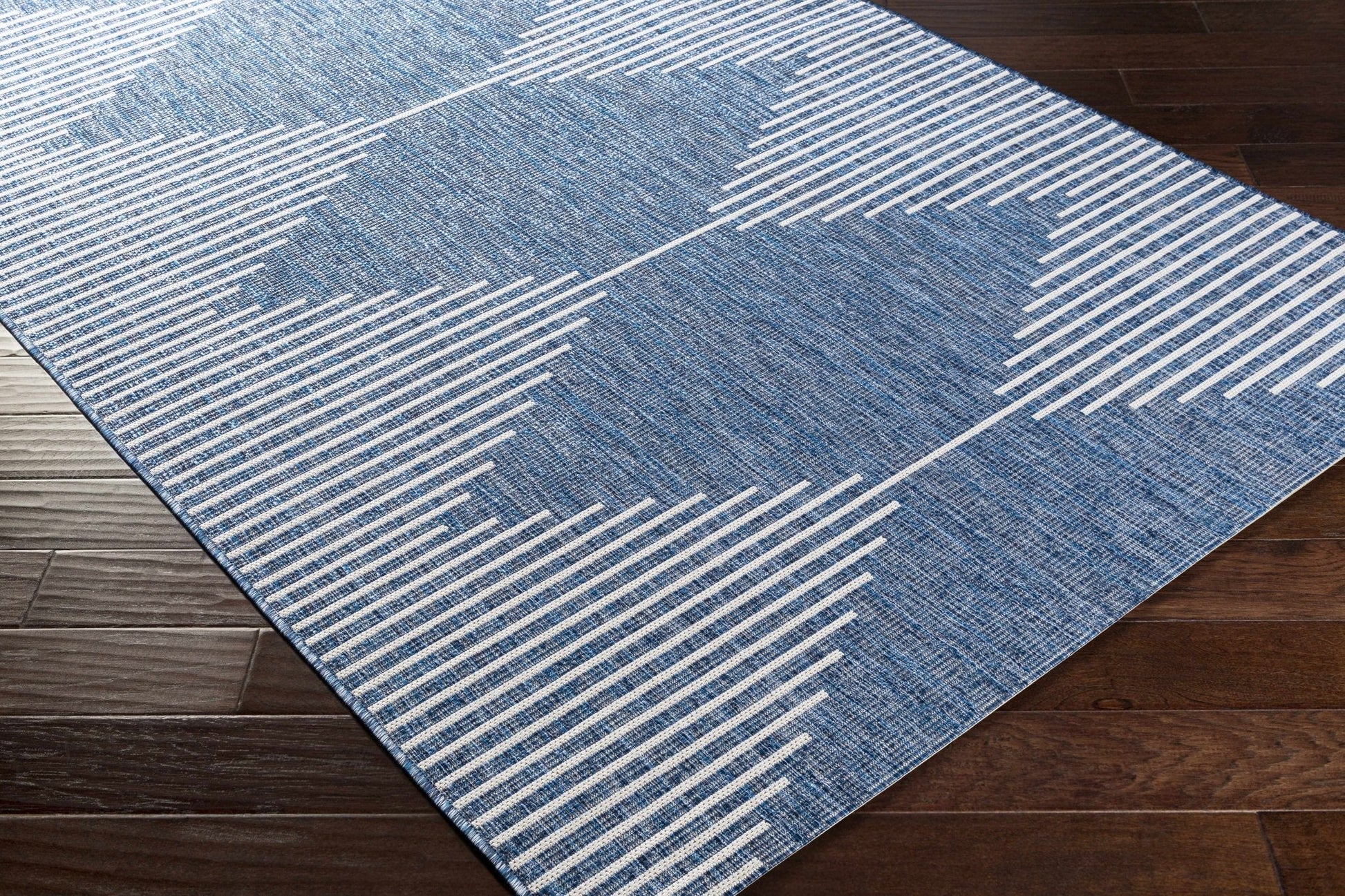 Stephan Navy Outdoor Rug - Quahog Bay Bedding