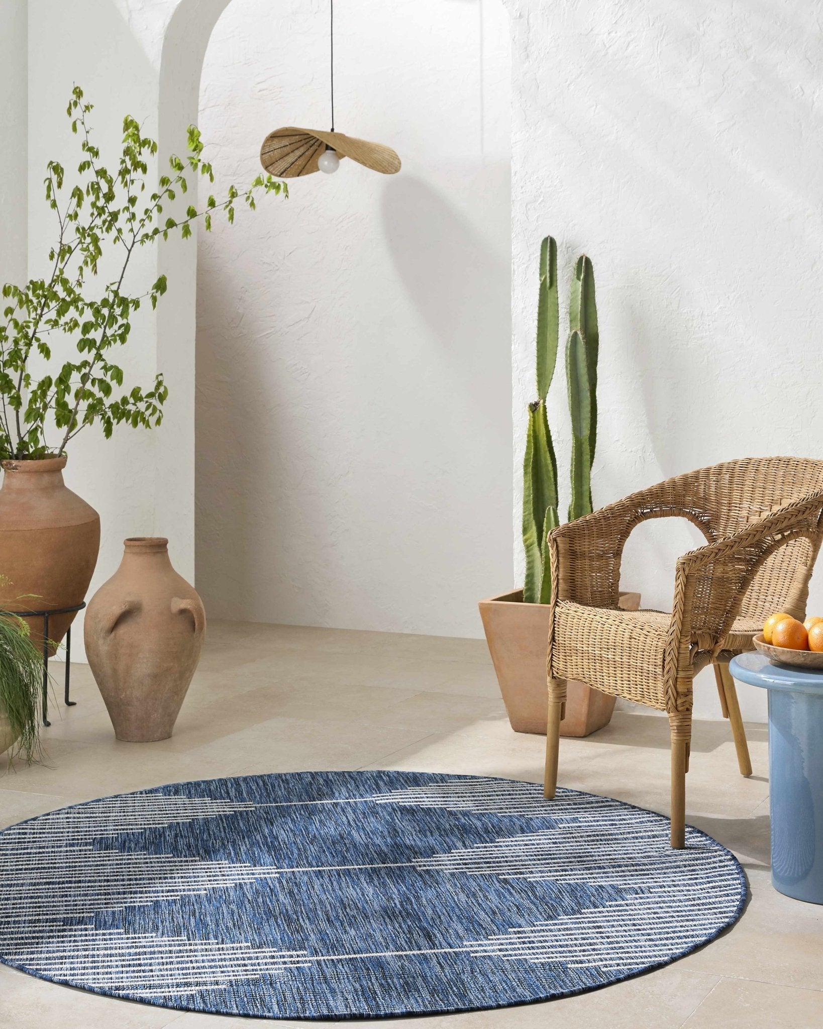 Stephan Navy Outdoor Rug - Quahog Bay Bedding