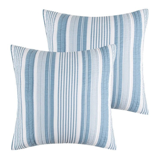 Stillwater Euro Sham Set of 2 | Coastal Shams - Quahog Bay Bedding