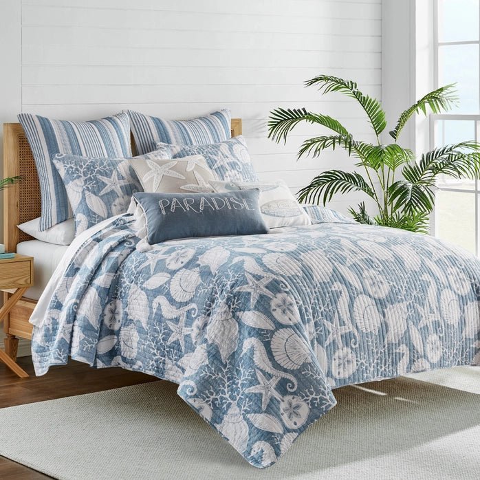 Stillwater Euro Sham Set of 2 | Coastal Shams - Quahog Bay Bedding
