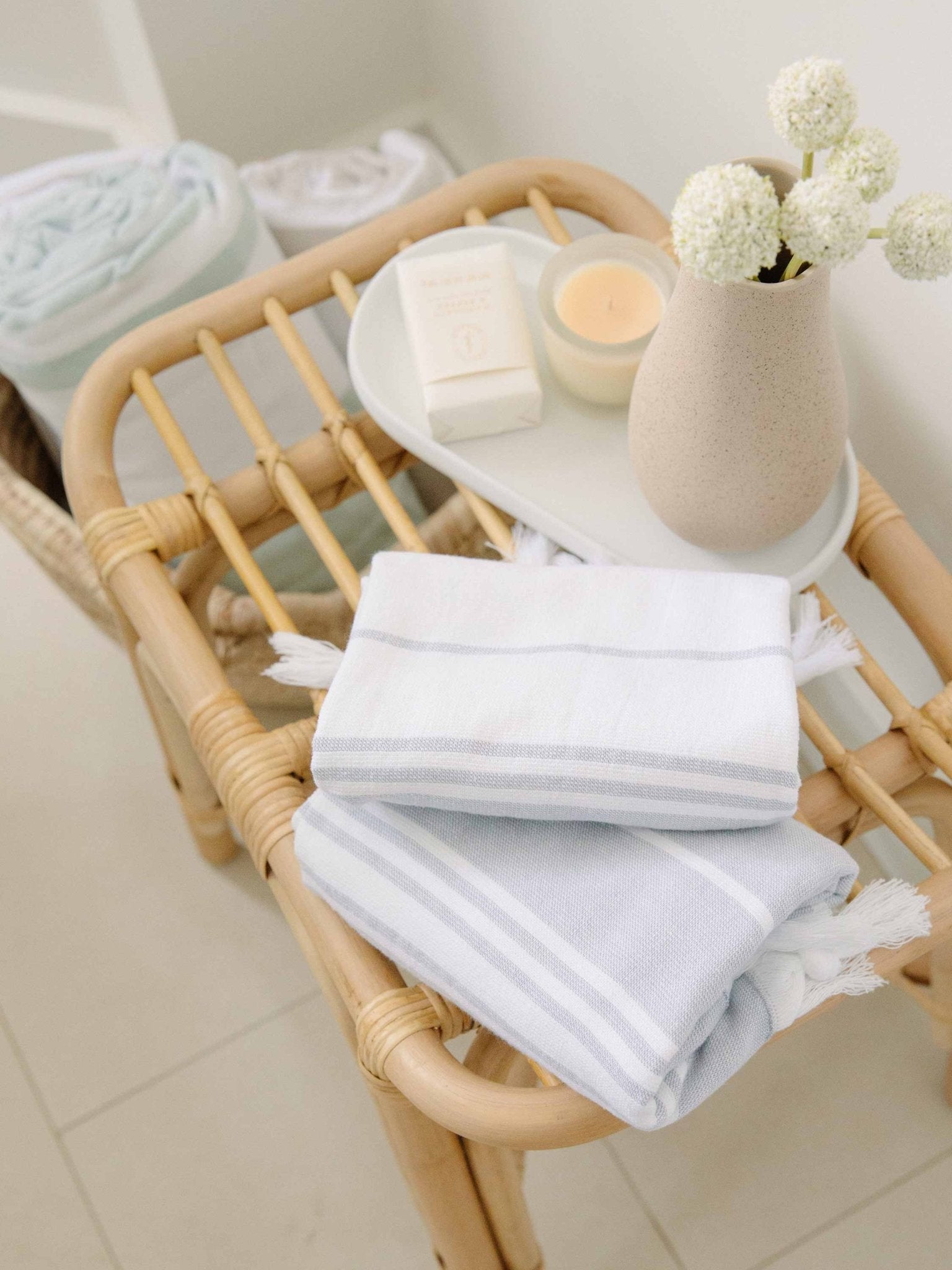 Stone Classic Turkish Hand Towel - Quahog Bay Bedding