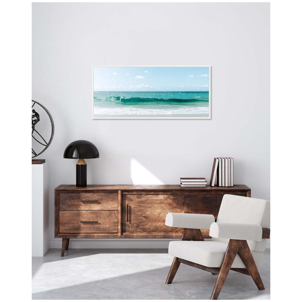 Sylvie Beach Ocean Day over Blue Clear Waters Framed Canvas by Alicia Abla - Quahog Bay Bedding