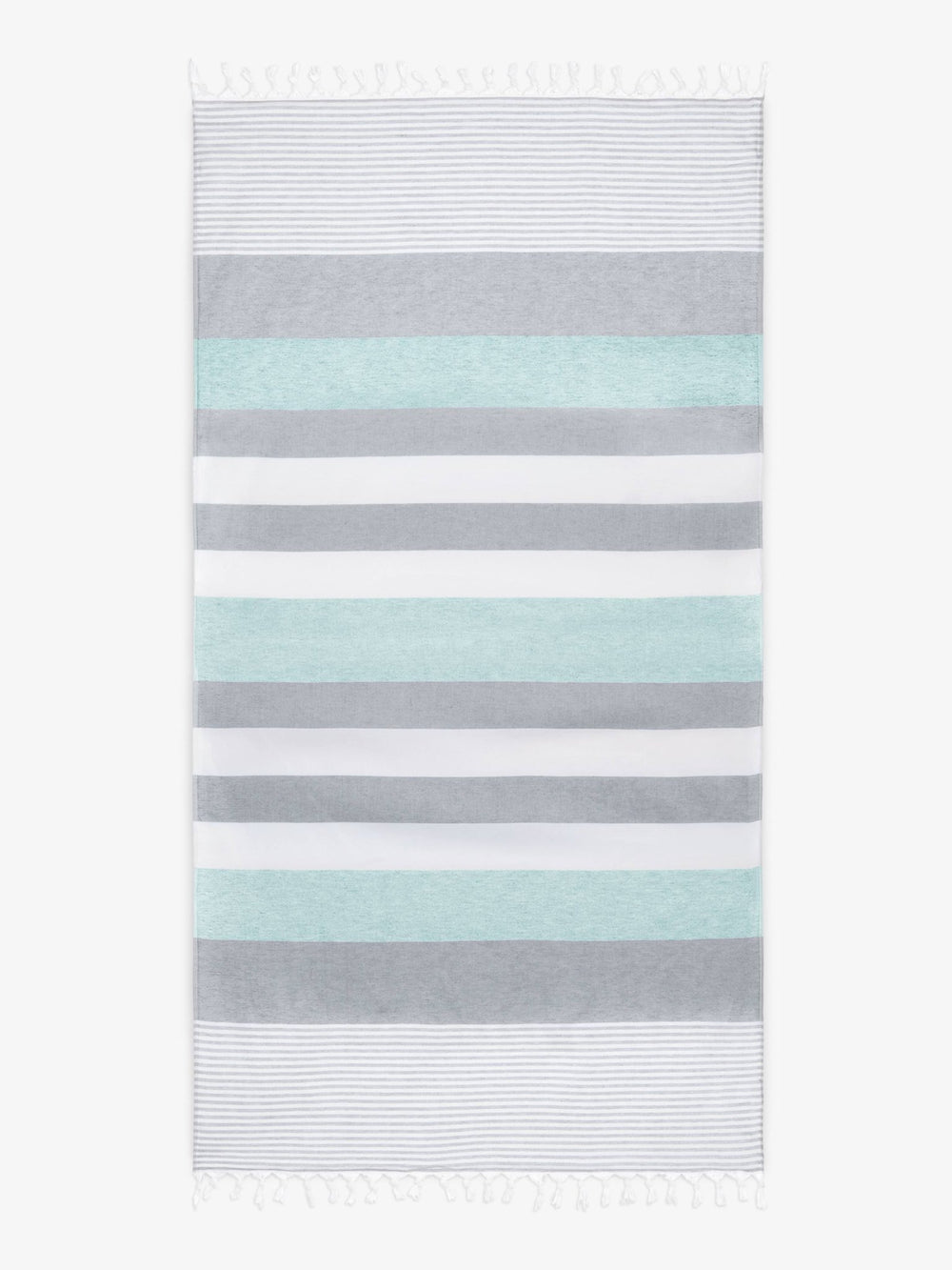 Teal & Gray Cape Cod Turkish Towel - Quahog Bay Bedding