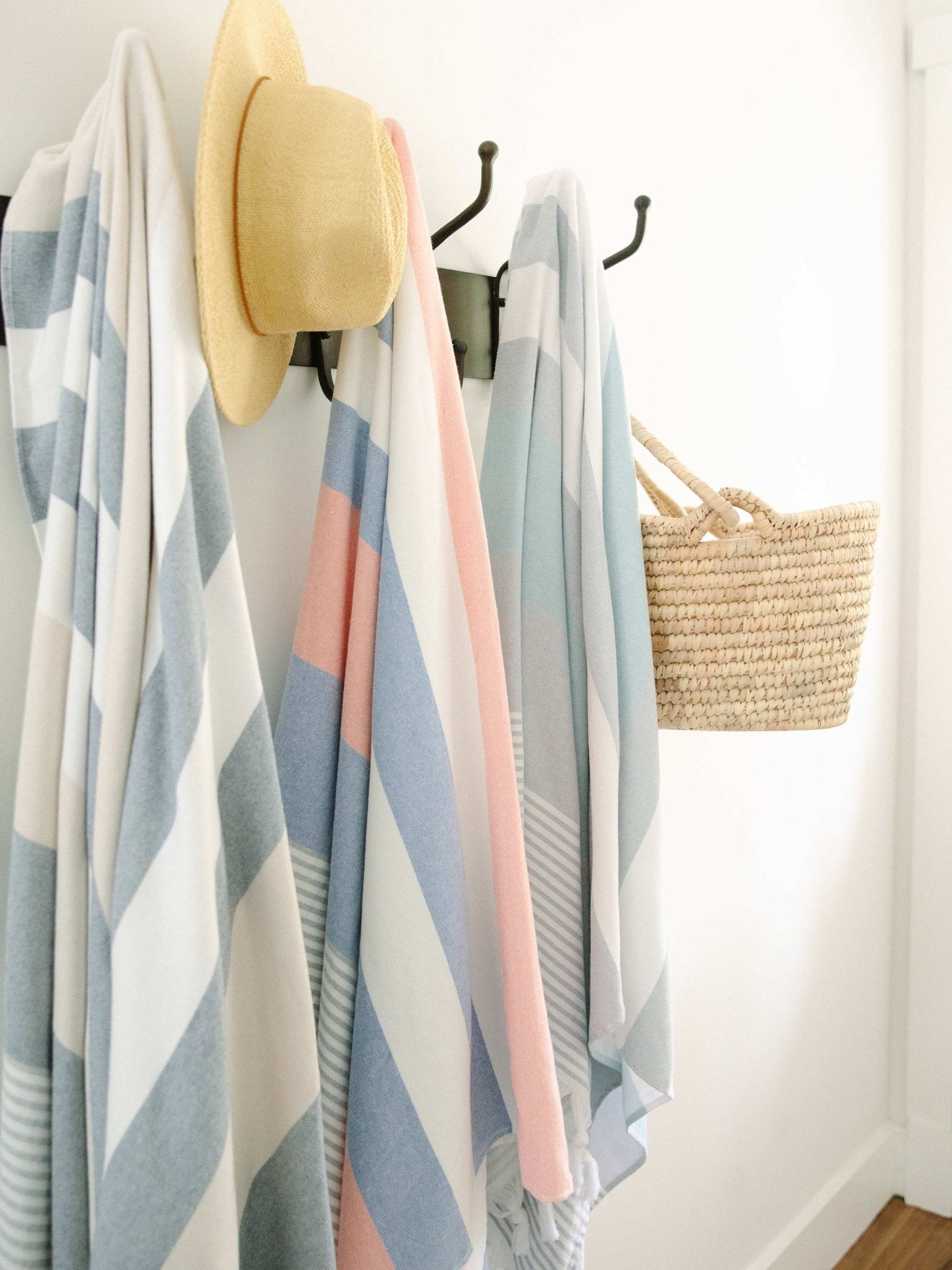 Teal & Gray Cape Cod Turkish Towel - Quahog Bay Bedding