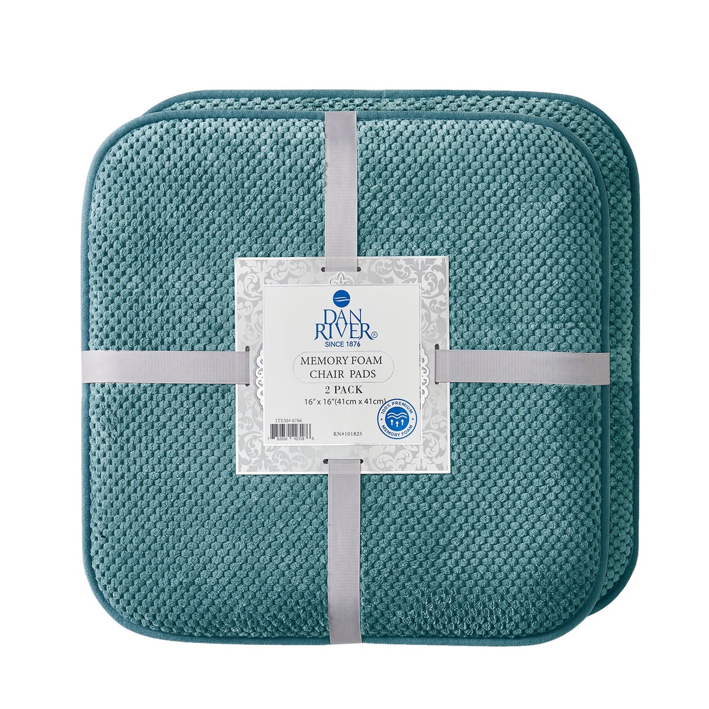 Dan River 2-4 Pack Memory Foam Non-Slip 16x16'' Chair Cushion Pad