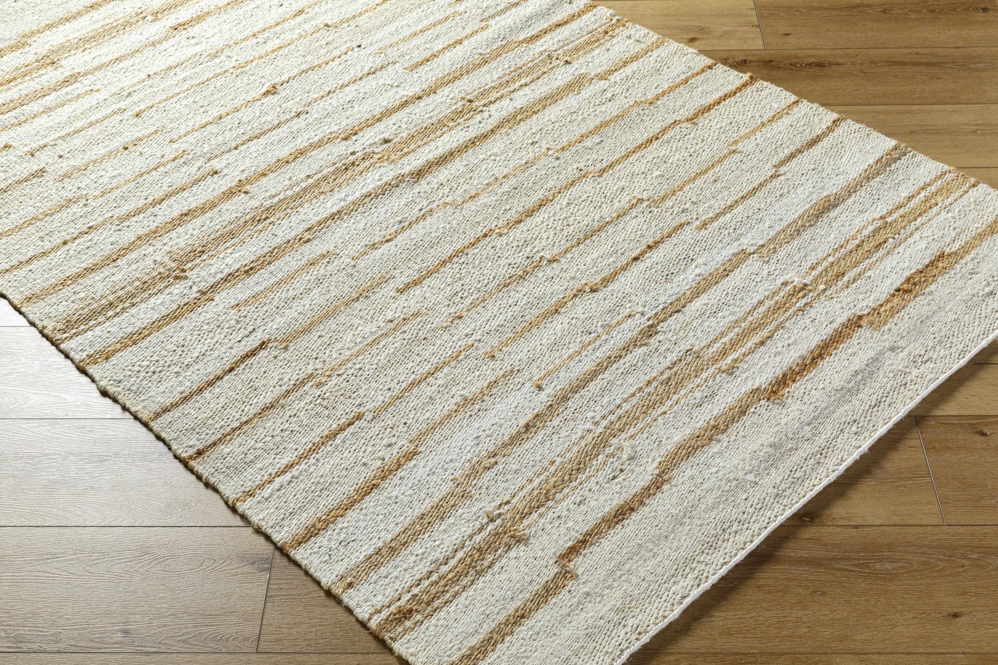 Tivon Broken - Striped Jute Rug - Quahog Bay Bedding