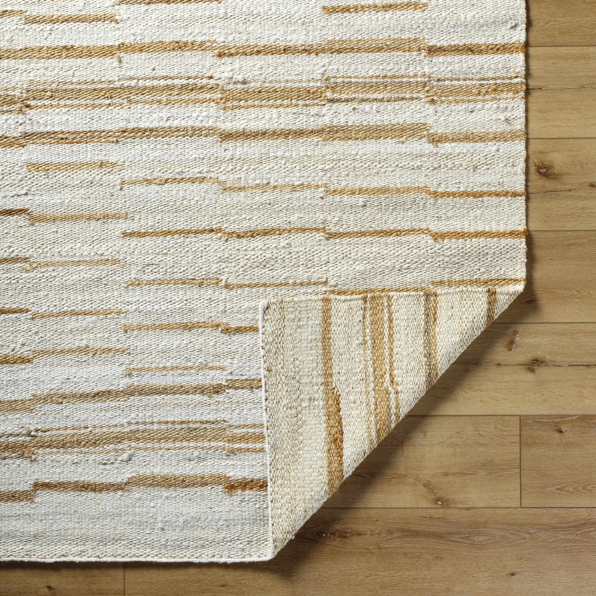 Tivon Broken - Striped Jute Rug - Quahog Bay Bedding