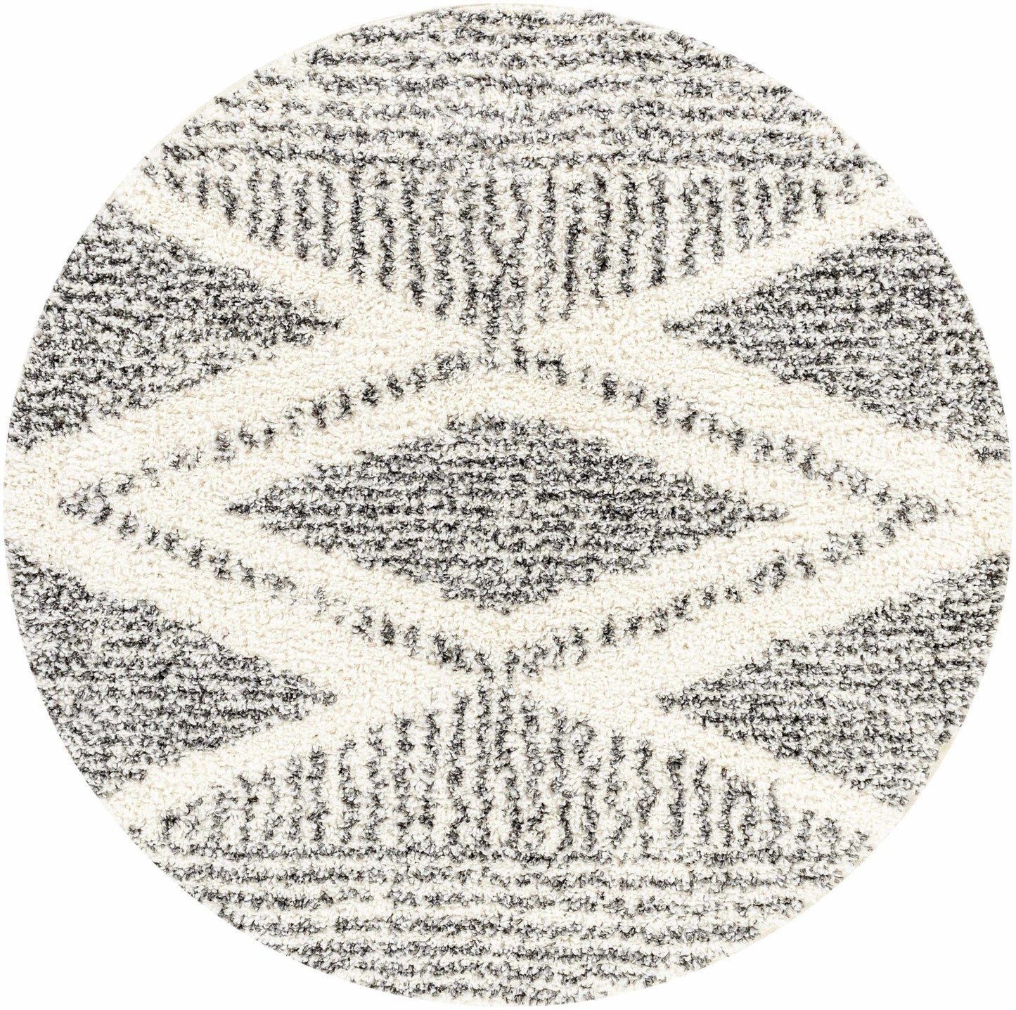 Trunding Plush Charcoal & Cream Area Rug - Plush Pile Rugs - Quahog Bay Bedding