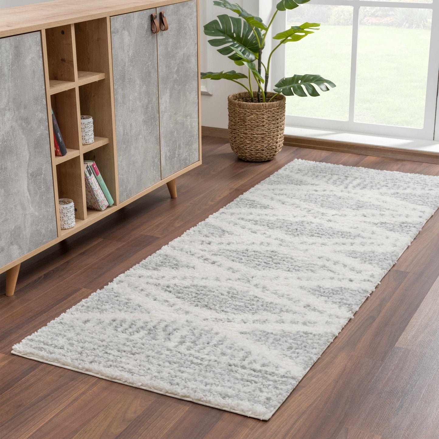 Trunding Plush Area Rug in Gray - Plush Pile Rugs - Quahog Bay Bedding