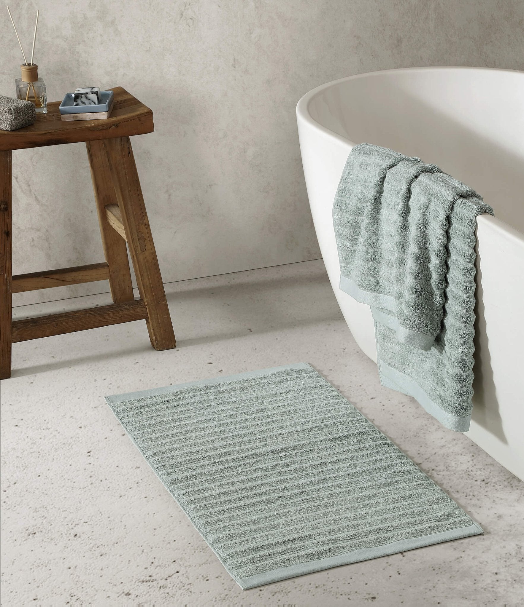 Turkish Cotton Rib Bath Mat - Quahog Bay Bedding