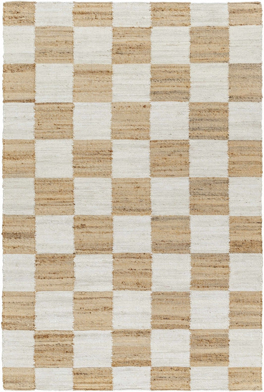 Tyhir Checkered Jute Rug - Quahog Bay Bedding
