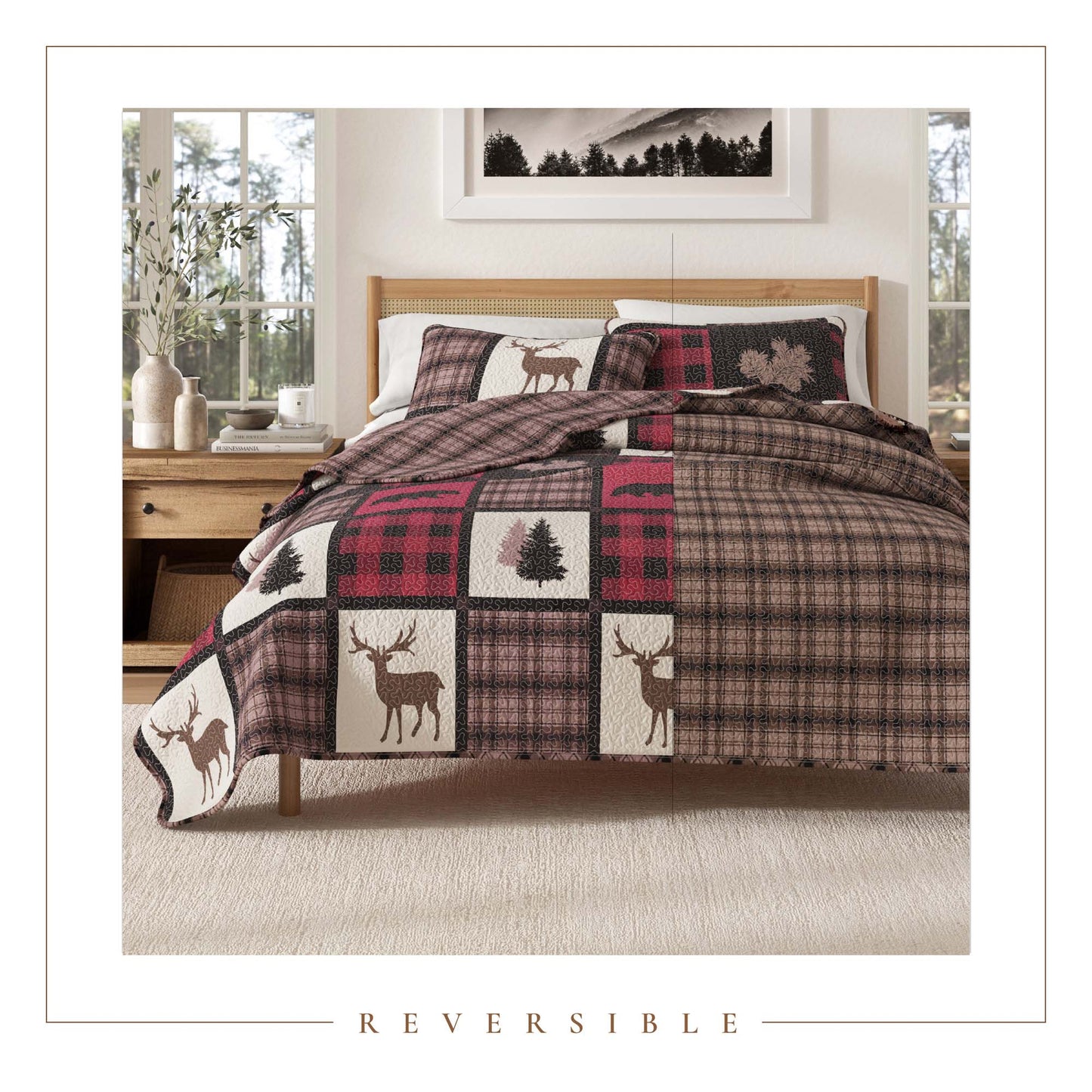 Lodge Quilt - Deer, Bear and Tree Themed Quilts