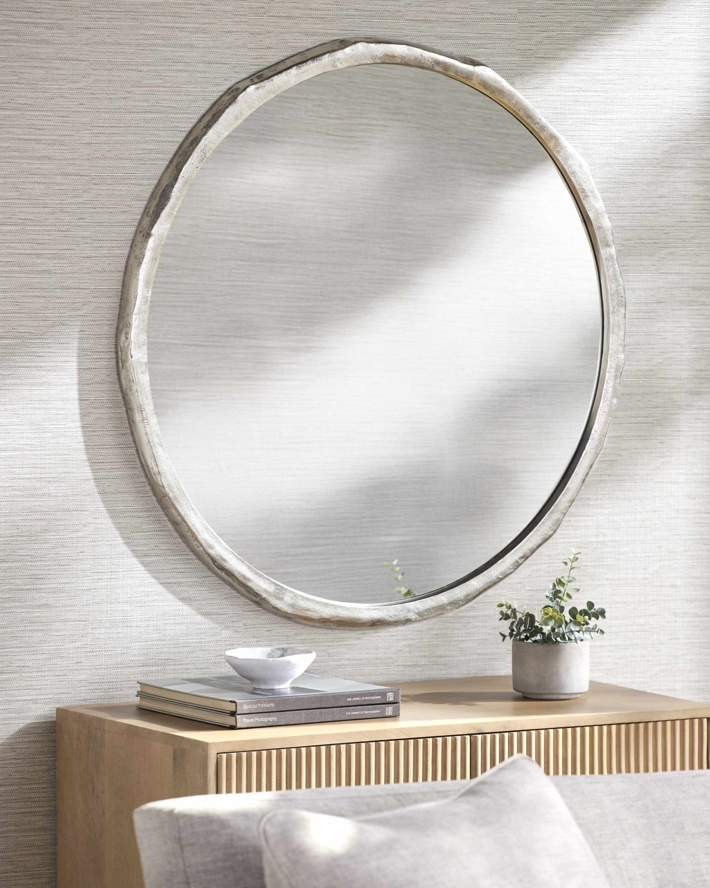 Vallelado Metallic - Nickel Accent Mirror - Quahog Bay Bedding