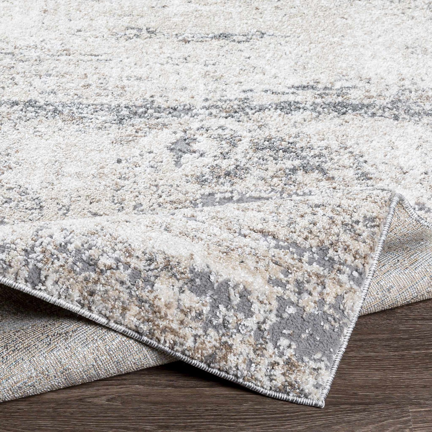 Vesper Textured Beige & White - Plush Area Rugs - Quahog Bay Bedding
