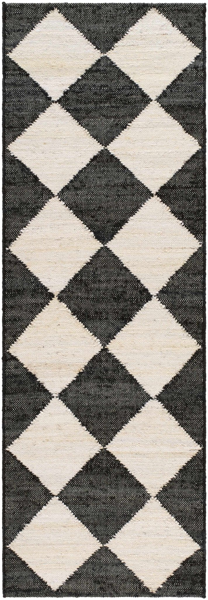 Vivir x Livabliss Antho Black Diamonds Jute Rug - Quahog Bay Bedding