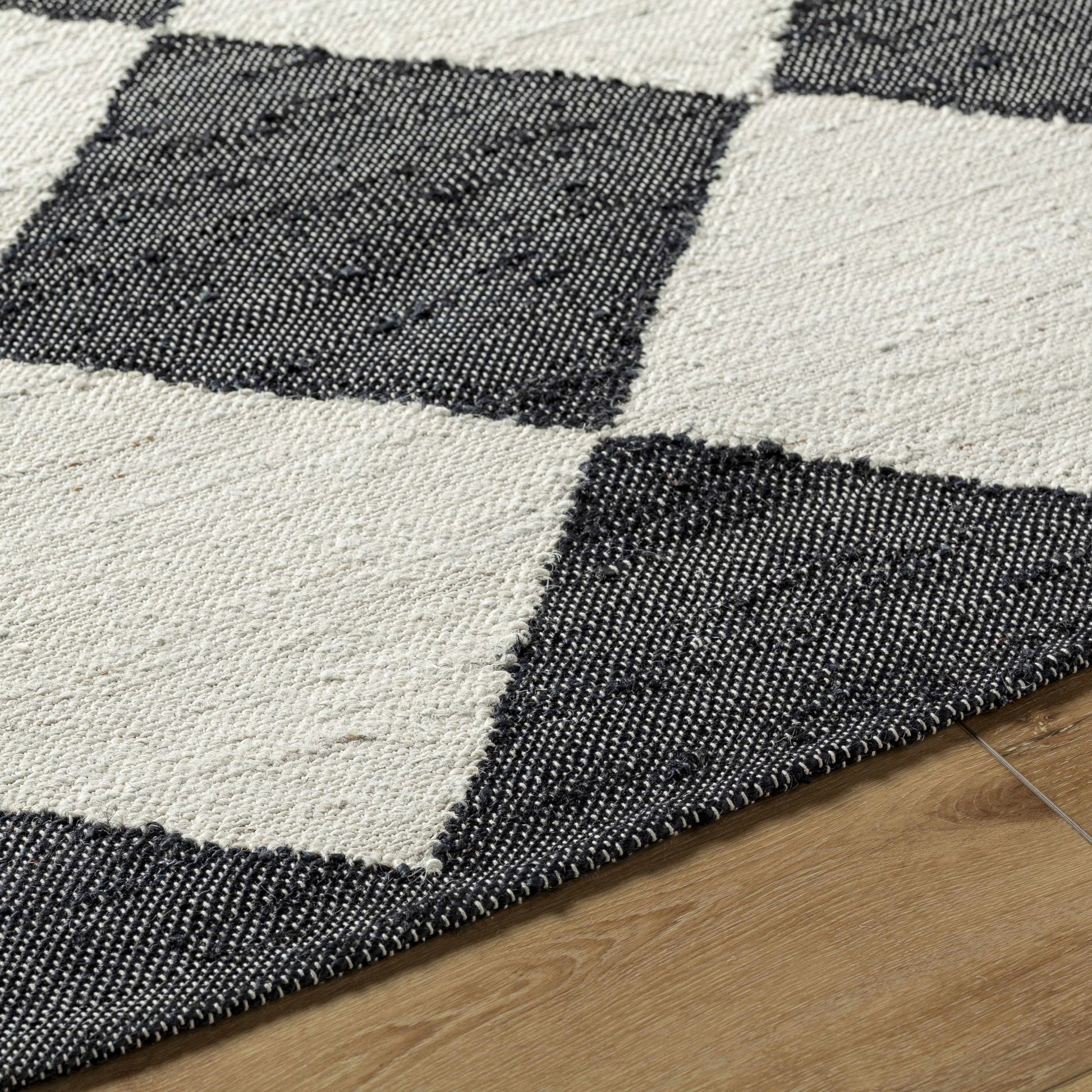 Vivir x Livabliss Antho Black Diamonds Jute Rug - Quahog Bay Bedding