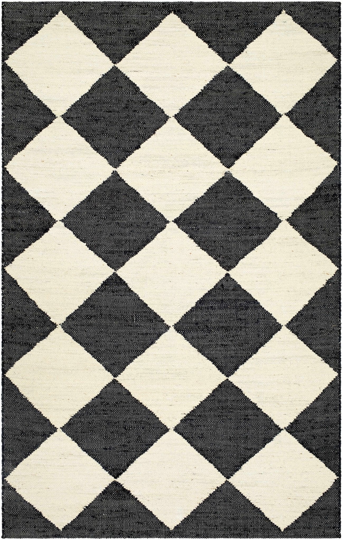Vivir x Livabliss Antho Black Diamonds Jute Rug - Quahog Bay Bedding