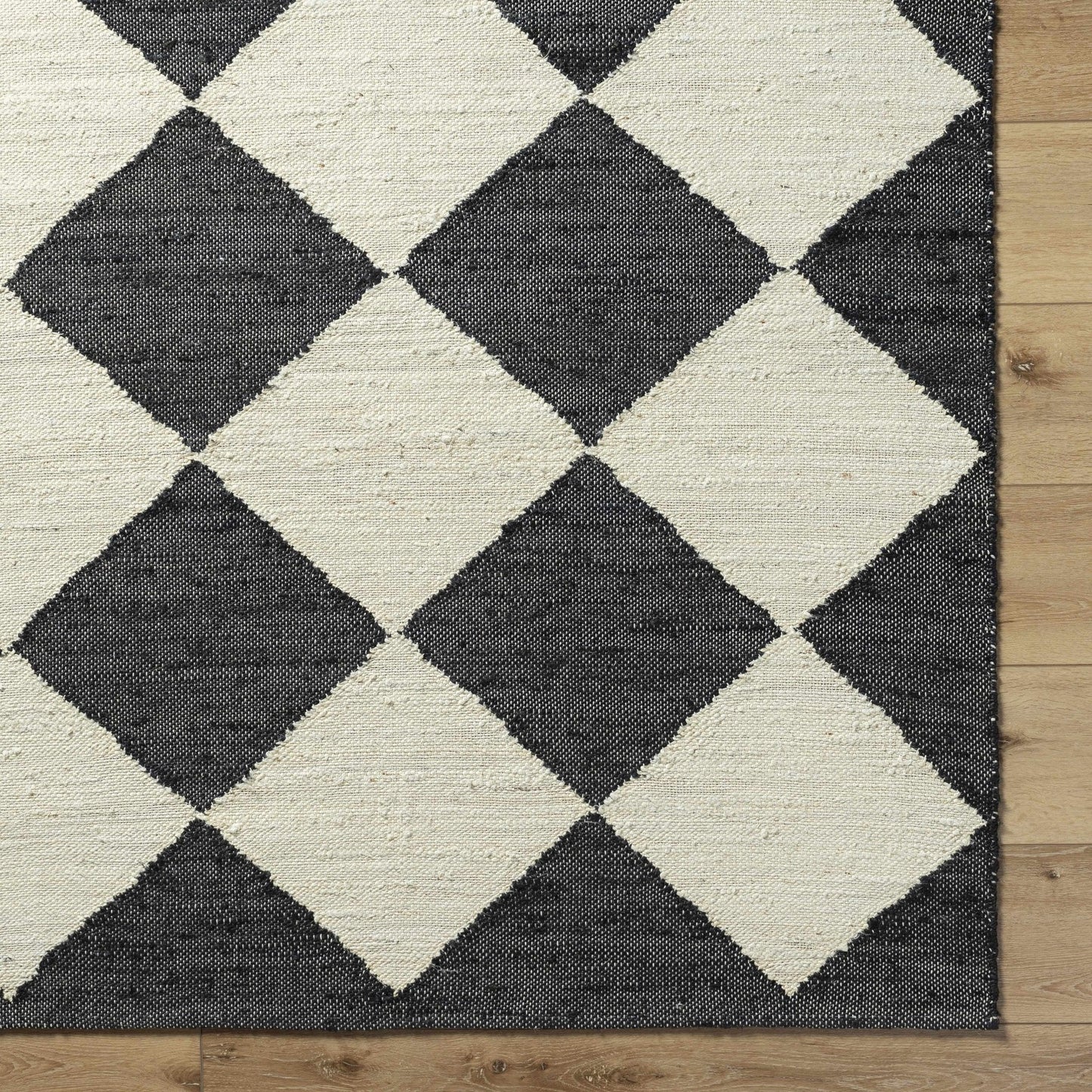 Vivir x Livabliss Antho Black Diamonds Jute Rug - Quahog Bay Bedding