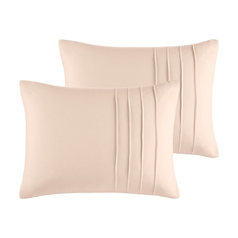 Walker Soft Washed Pleated Comforter Set - Blush - Quahog Bay Bedding