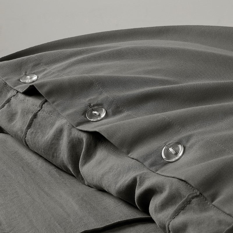 Walker Soft Washed Pleated Comforter Set - Grey - Quahog Bay Bedding