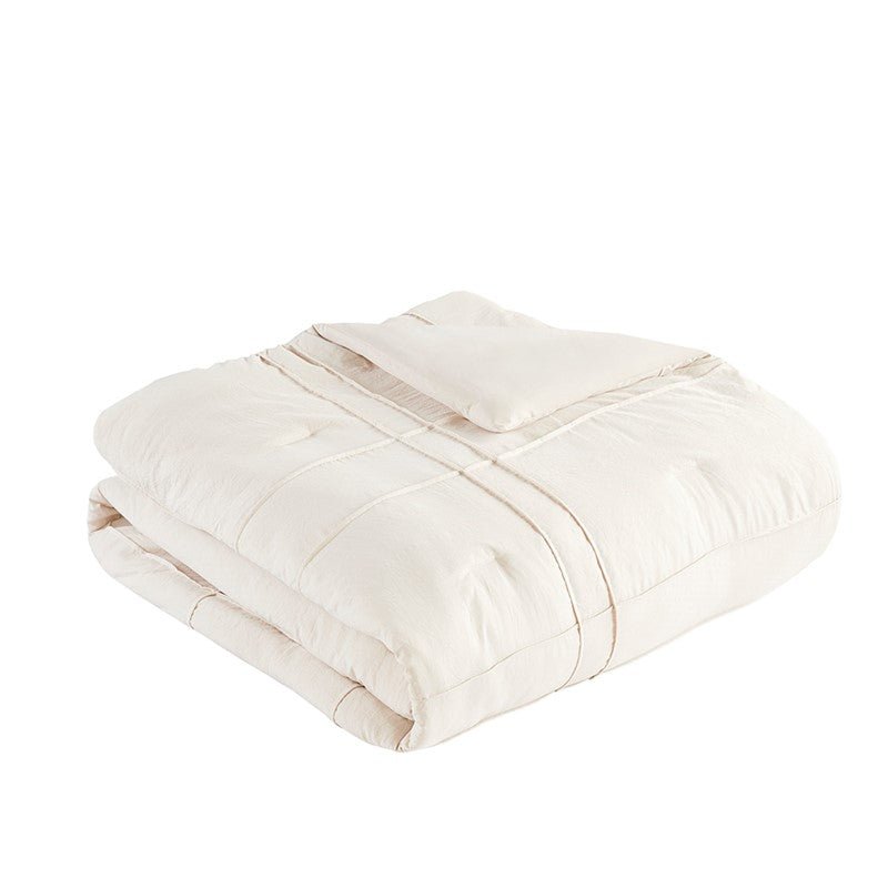 Walker Soft Washed Pleated Comforter Set - Neutral - Quahog Bay Bedding