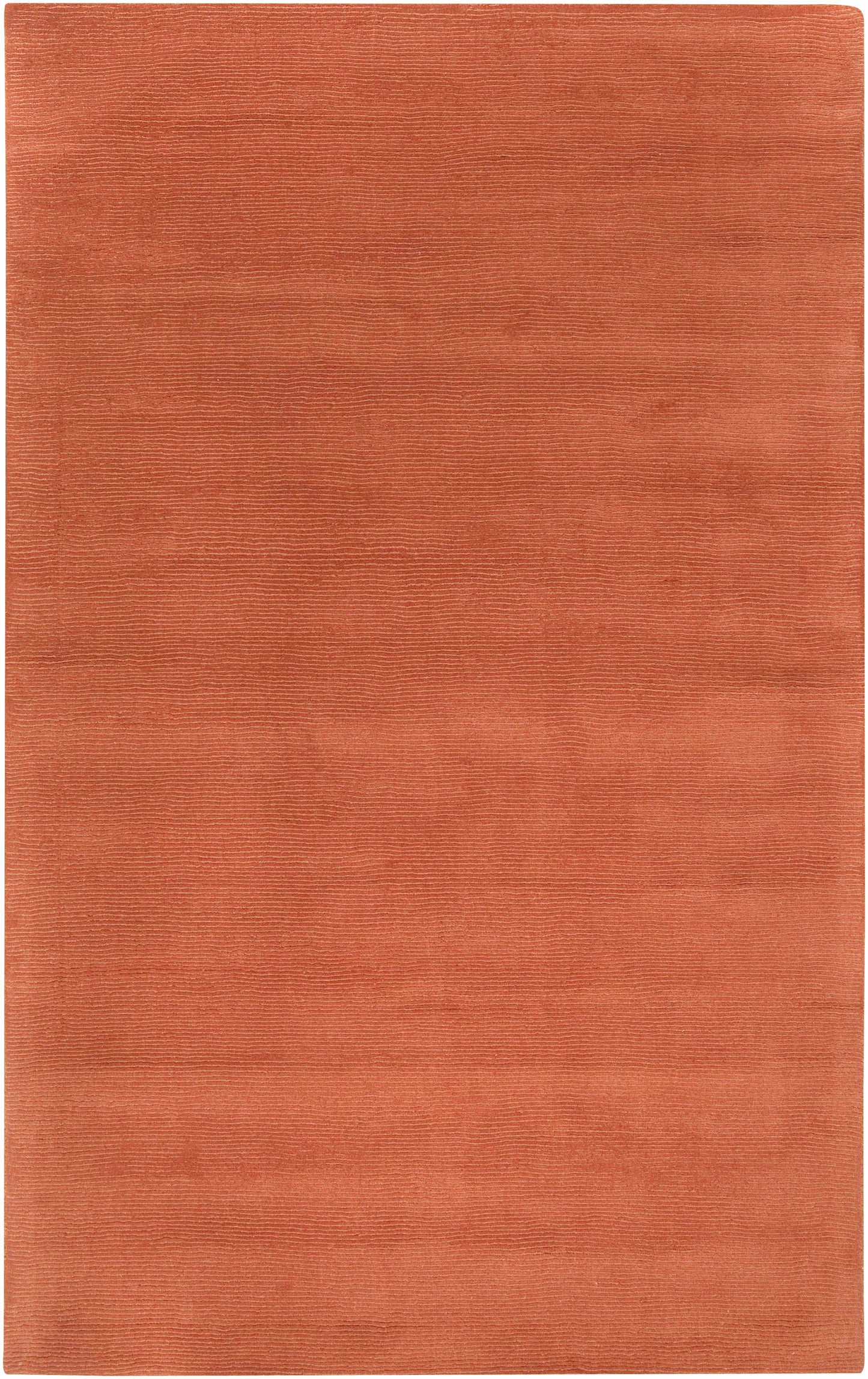 Brockton Solid Orange Wool Rug