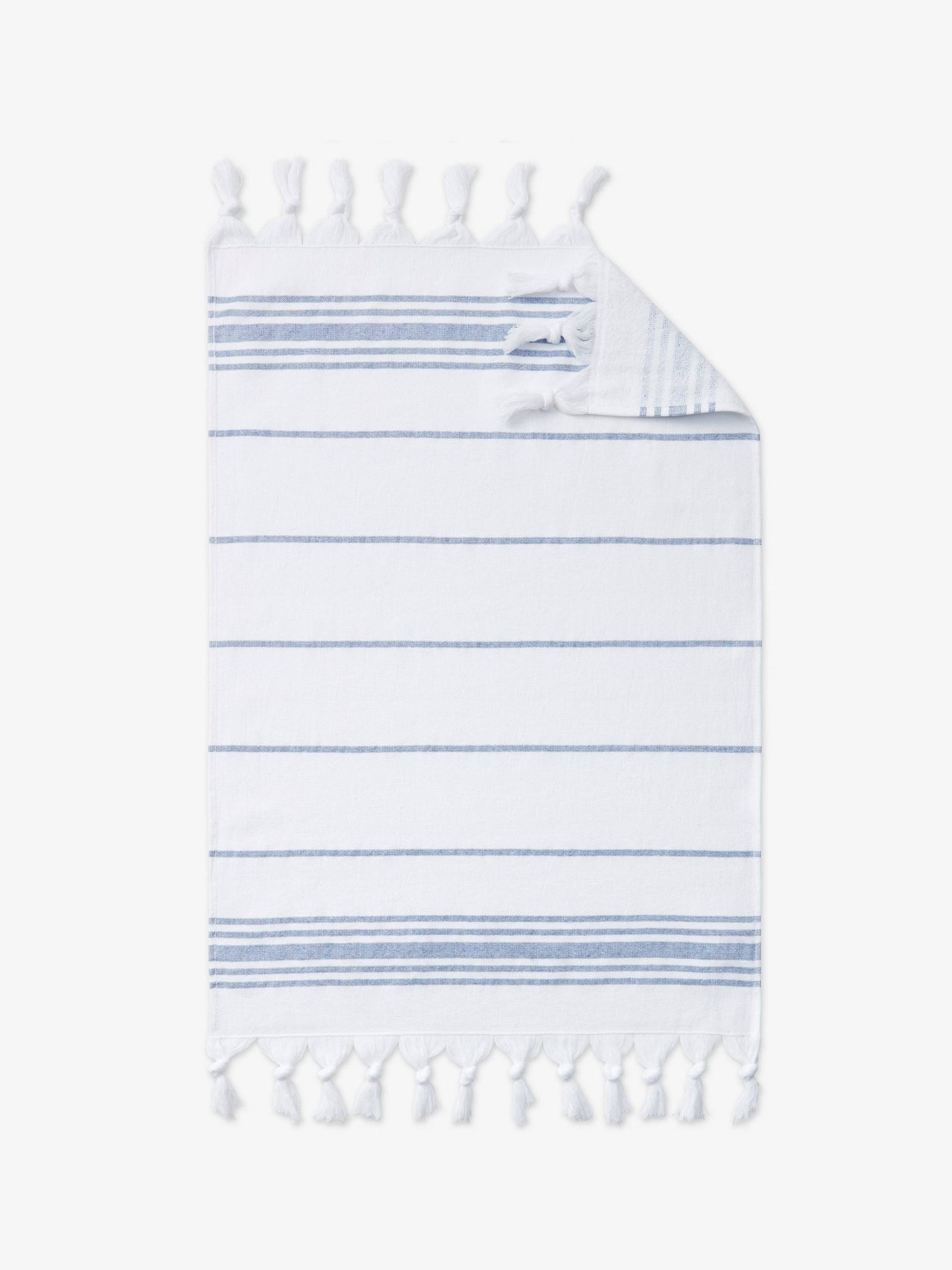 White Azul Classic Turkish Hand Towel - Quahog Bay Bedding