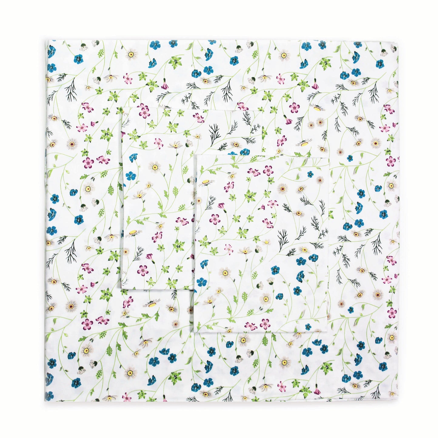 400TC 100% Cotton Wildflower Duvet Set - Floral Bedding
