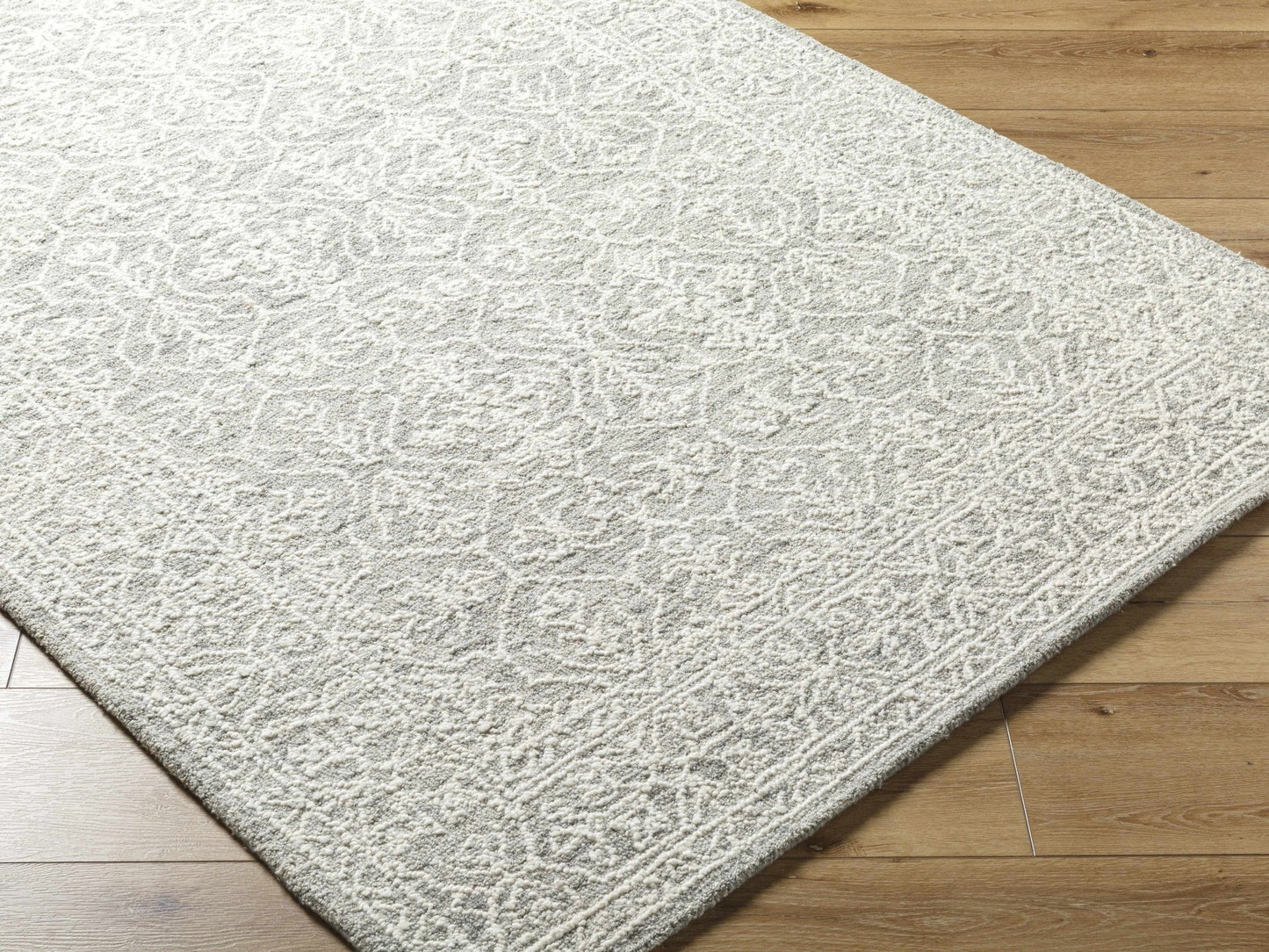 Yadid Gray Wool Area Rug - Quahog Bay Bedding
