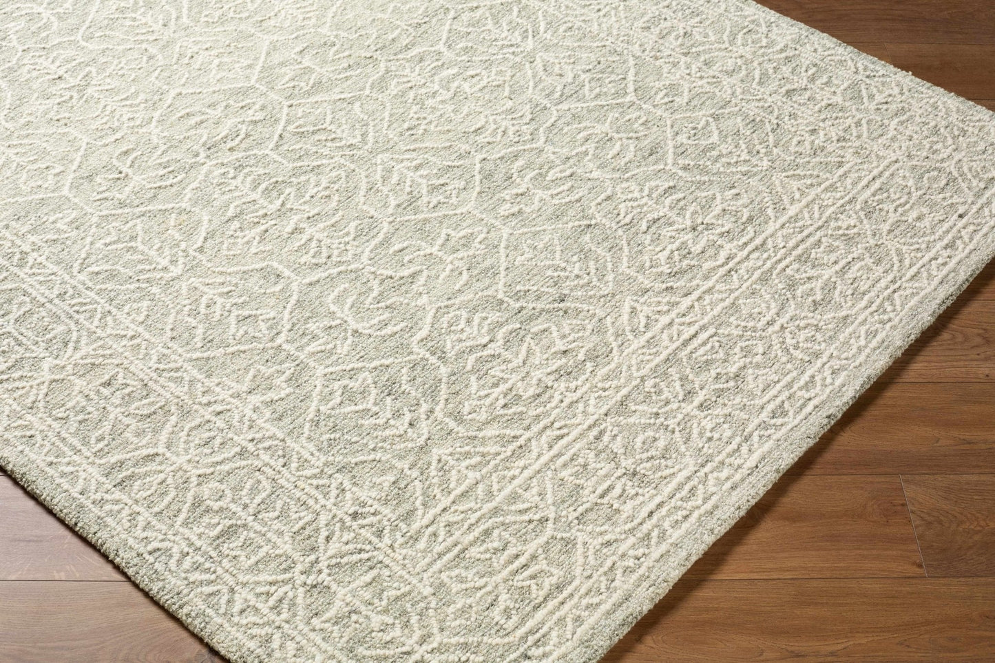 Yadid Gray Wool Area Rug - Quahog Bay Bedding