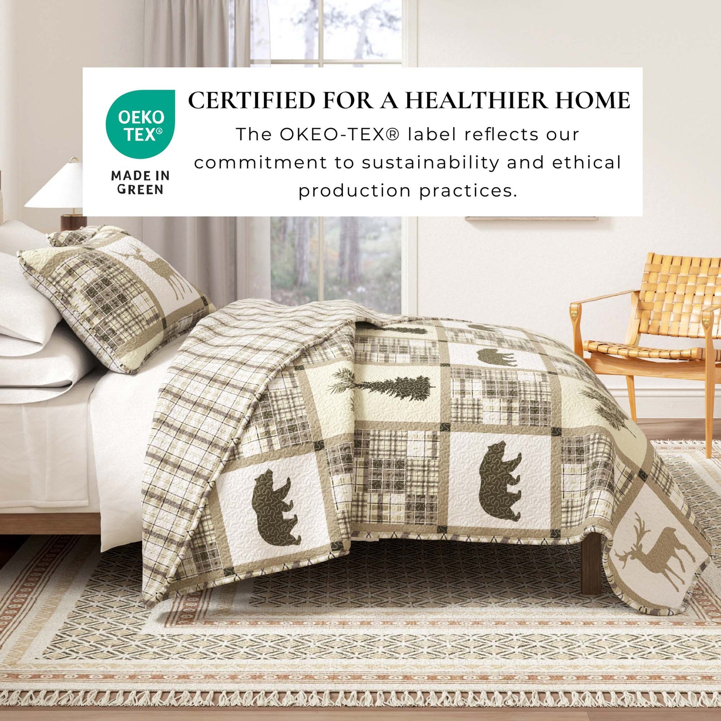 Lodge Quilt - Deer, Bear and Tree Themed Quilts