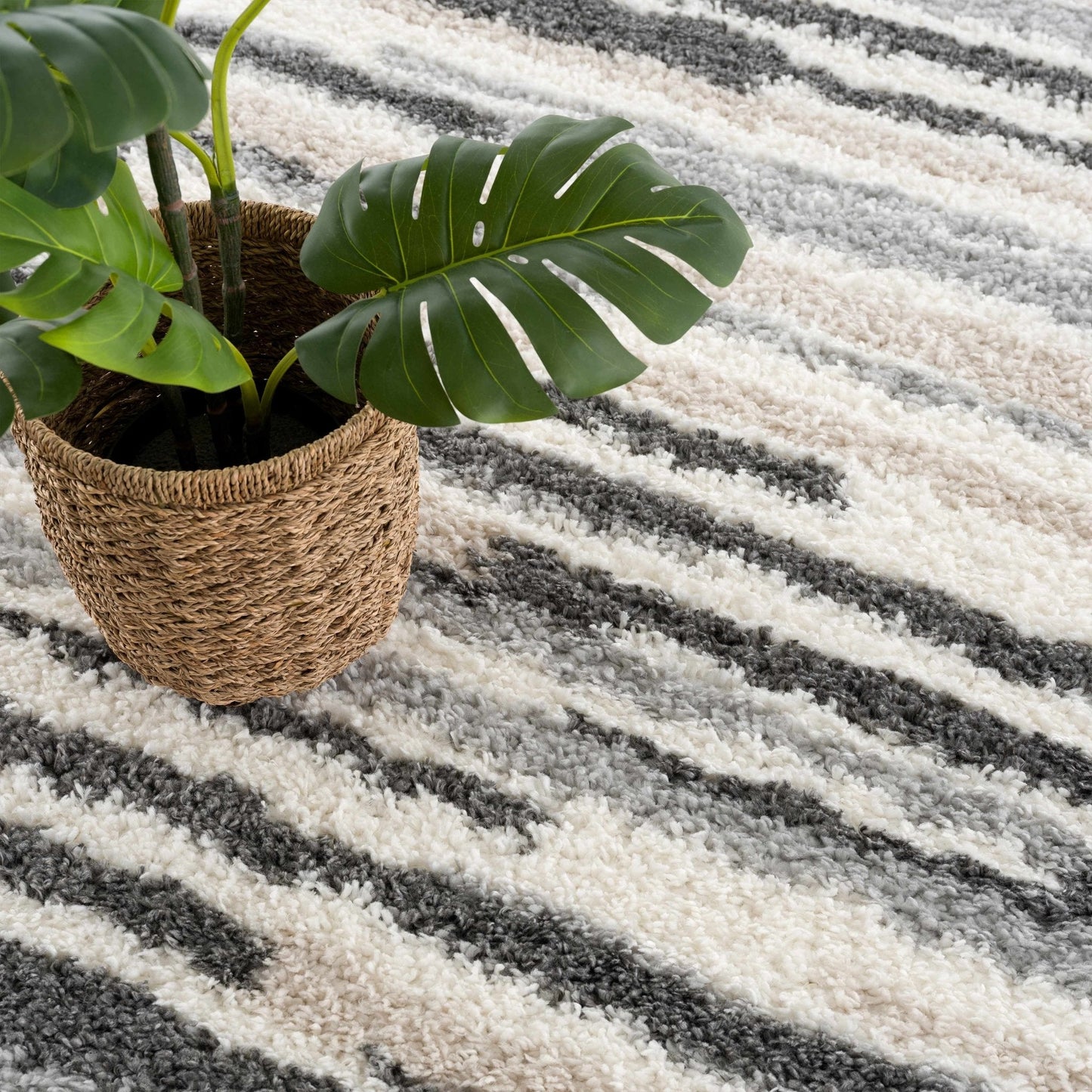 Zoya Irregular Striped Area Rug - Quahog Bay Bedding