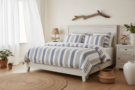 Coastal French Blue Bedding: Bring Effortless Elegance to Your Bedroom - Quahog Bay Bedding