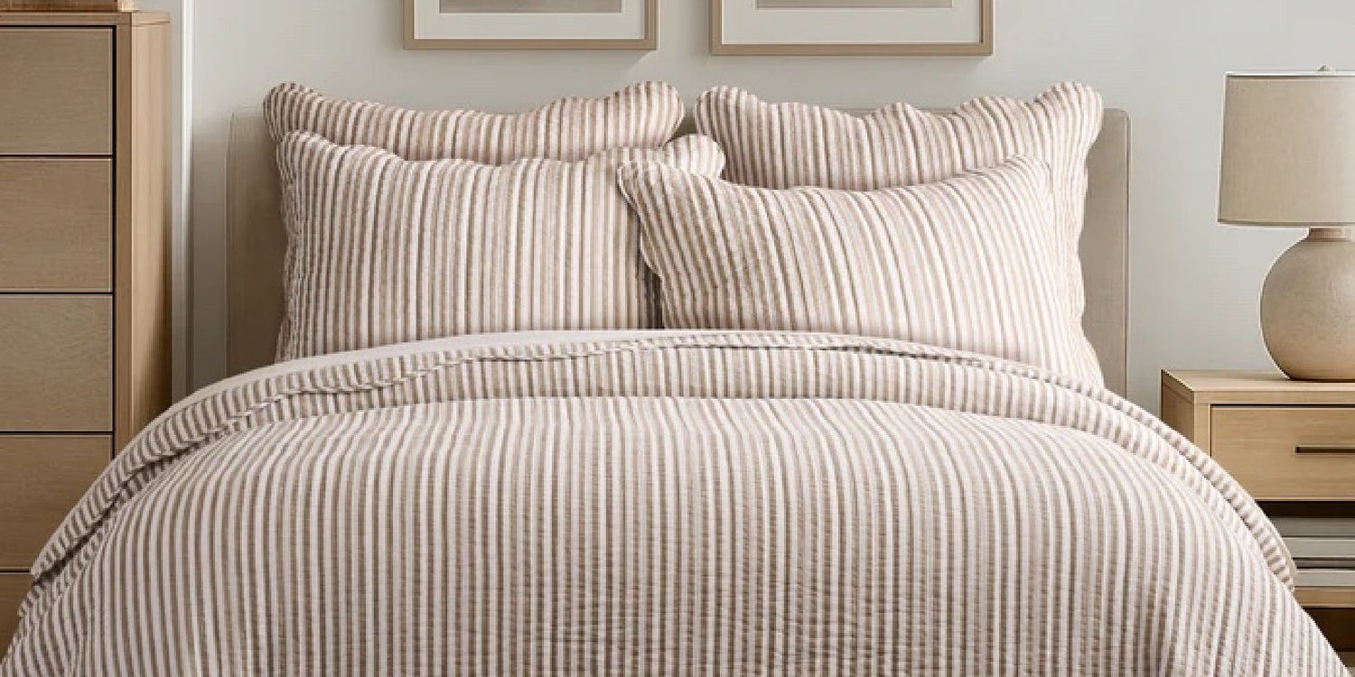 Martha Stripe Collection - Taupe